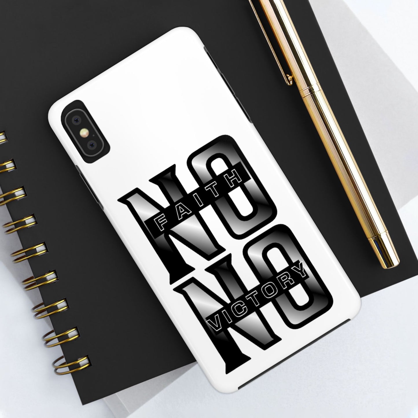 Faith No Victory Tough Phone Cases | Motivational Accessories, Unique Gift Ideas, Durable Phone Covers, Modern Design, Everyday Essentials