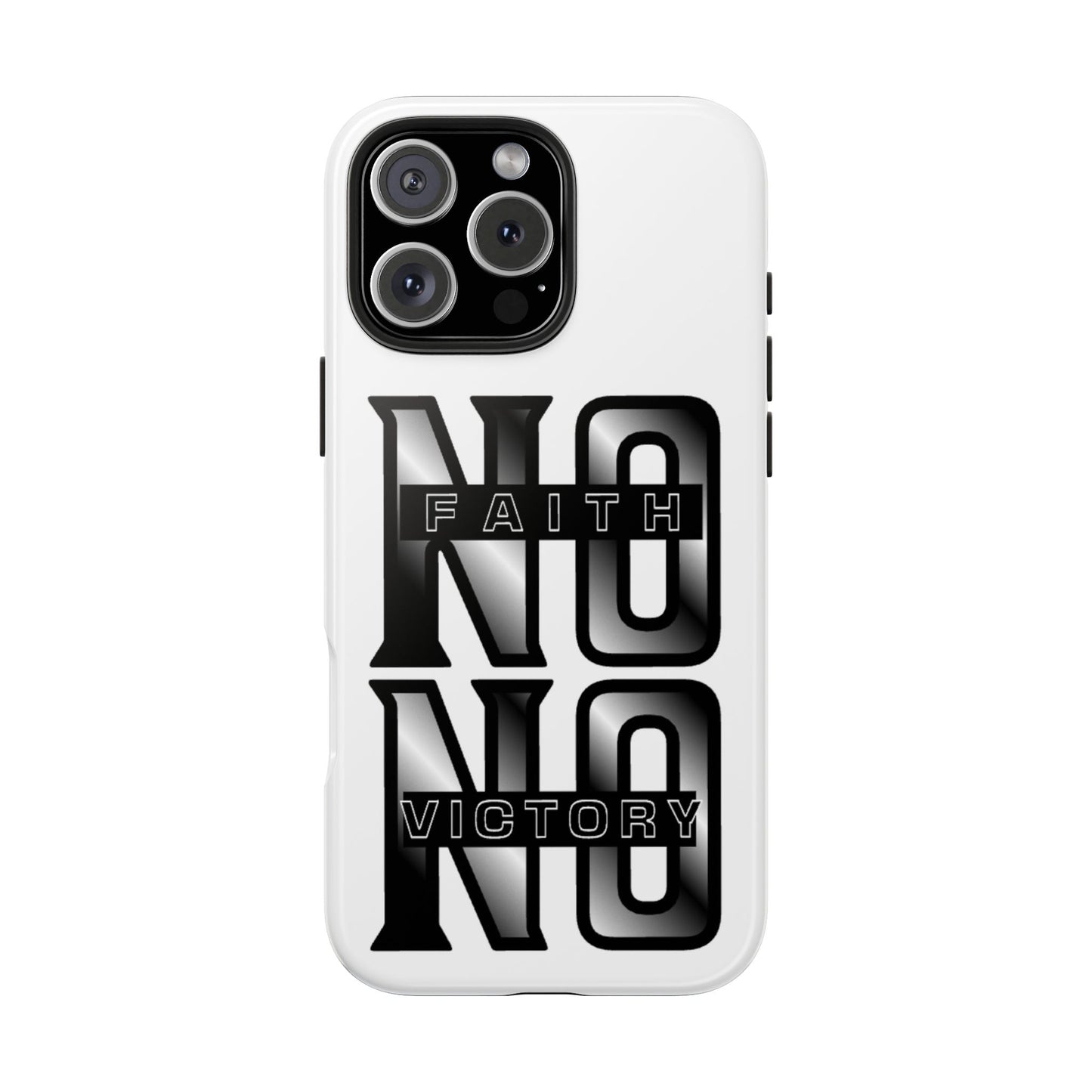 Faith No Victory Tough Phone Cases | Motivational Accessories, Unique Gift Ideas, Durable Phone Covers, Modern Design, Everyday Essentials