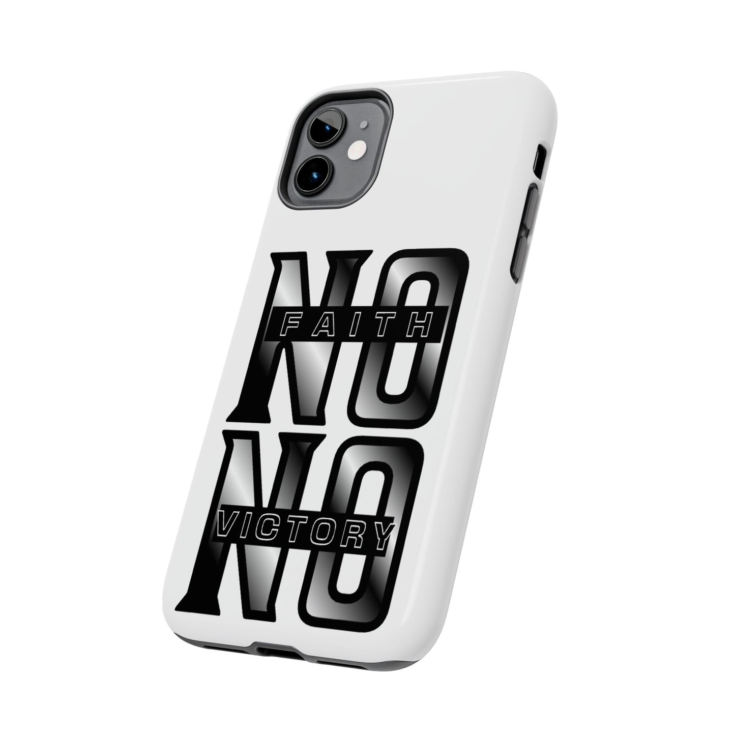 Faith No Victory Tough Phone Cases | Motivational Accessories, Unique Gift Ideas, Durable Phone Covers, Modern Design, Everyday Essentials