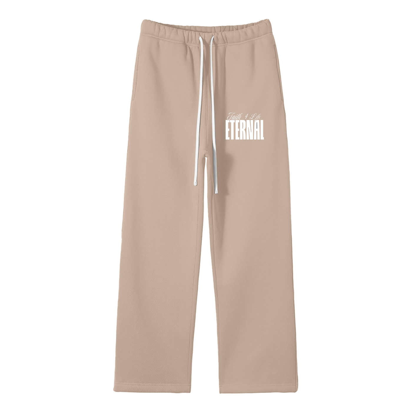 Unisex Solid Color Fleece Straight Leg Pants