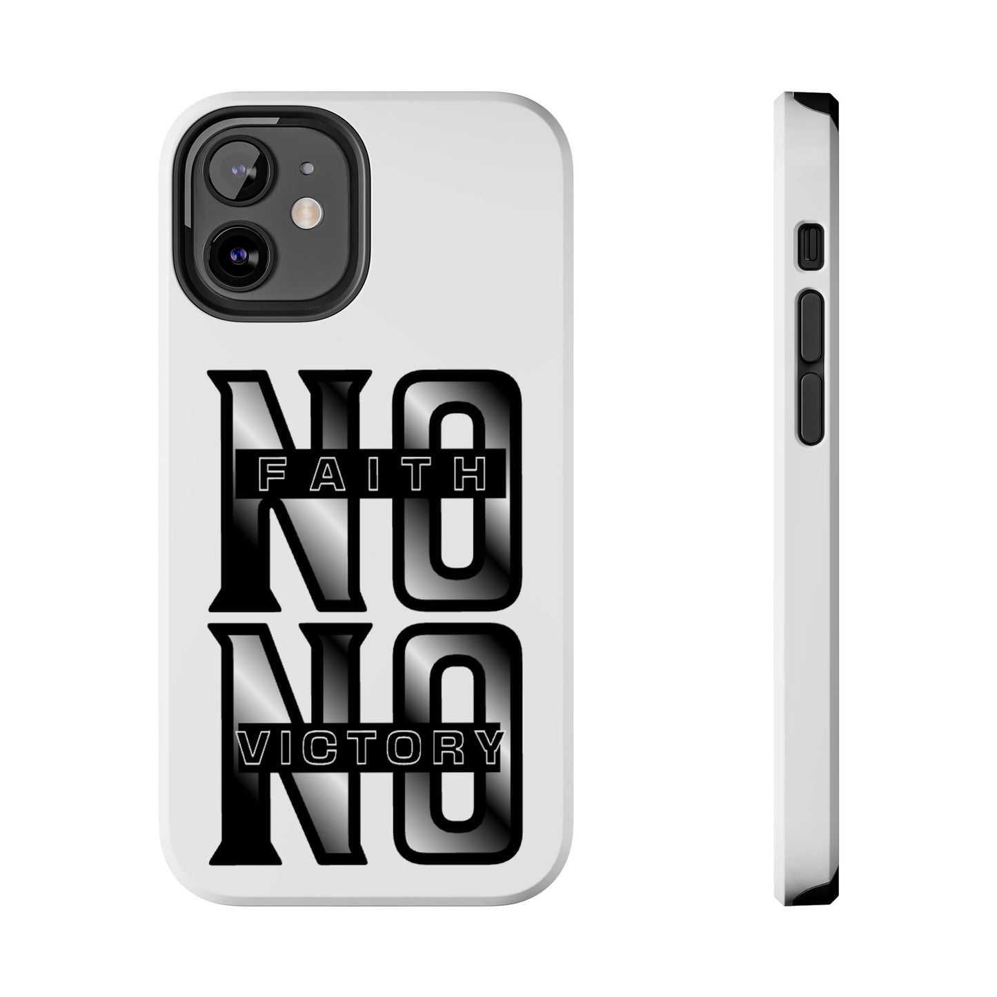 Faith No Victory Tough Phone Cases | Motivational Accessories, Unique Gift Ideas, Durable Phone Covers, Modern Design, Everyday Essentials