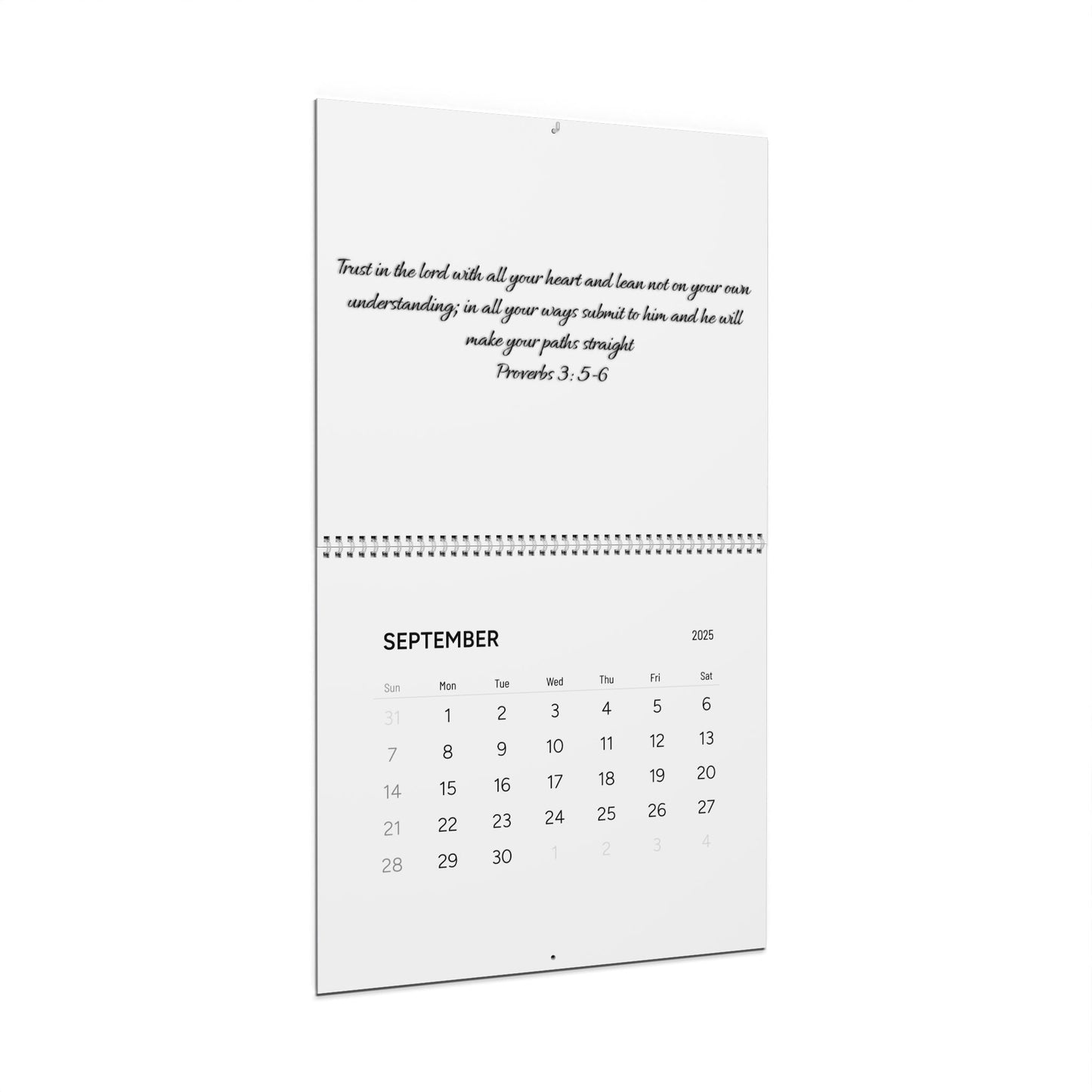Inspirational Wall Calendar (2025) - Motivational Quotes for Daily Reflection, Desk Decor, Gift for Friends, Faith-Based Calendar