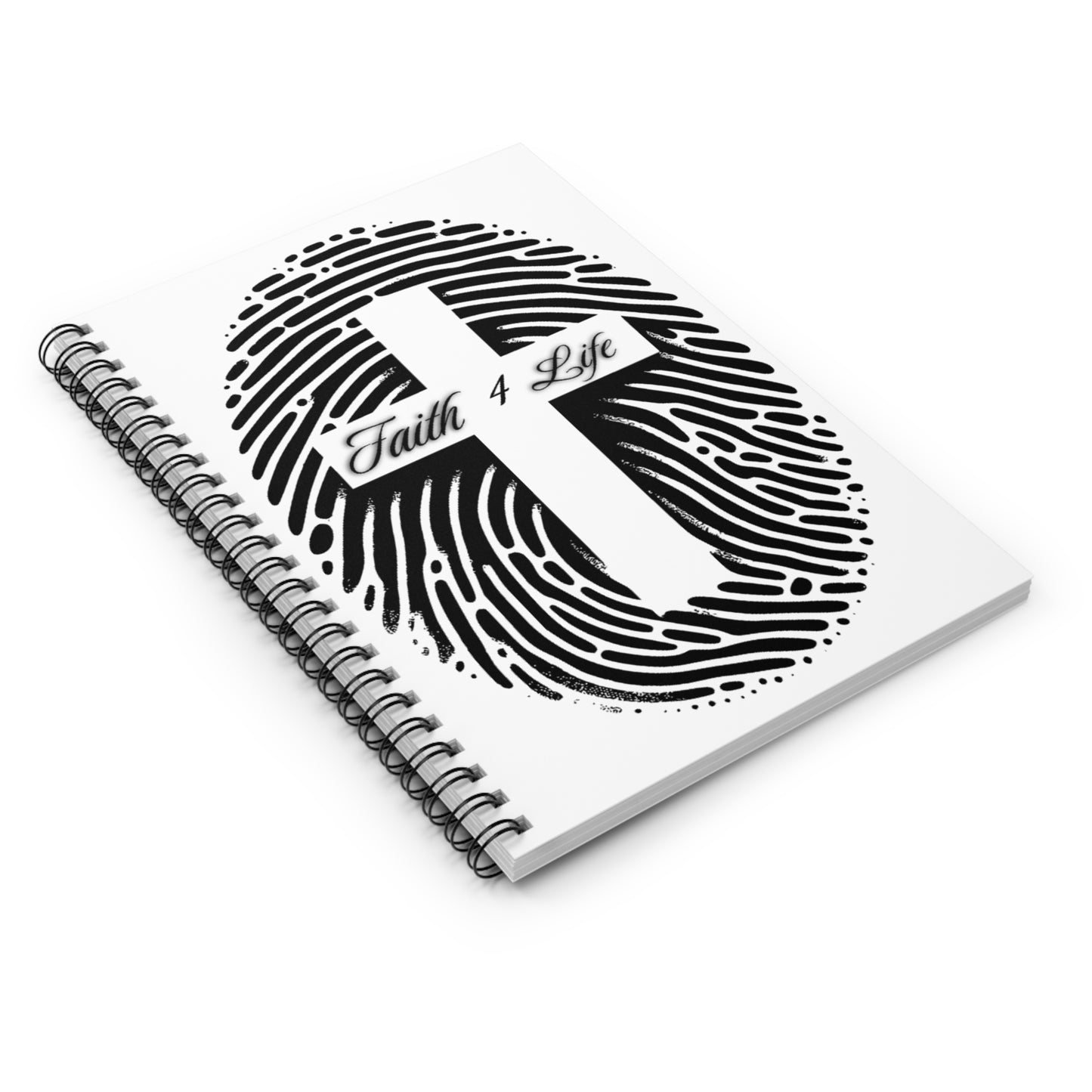 Faith 4 Life Spiral Notebook - Inspirational Journal, Christian Gift, Study Planner, Gratitude Diary, Touching Keepsake