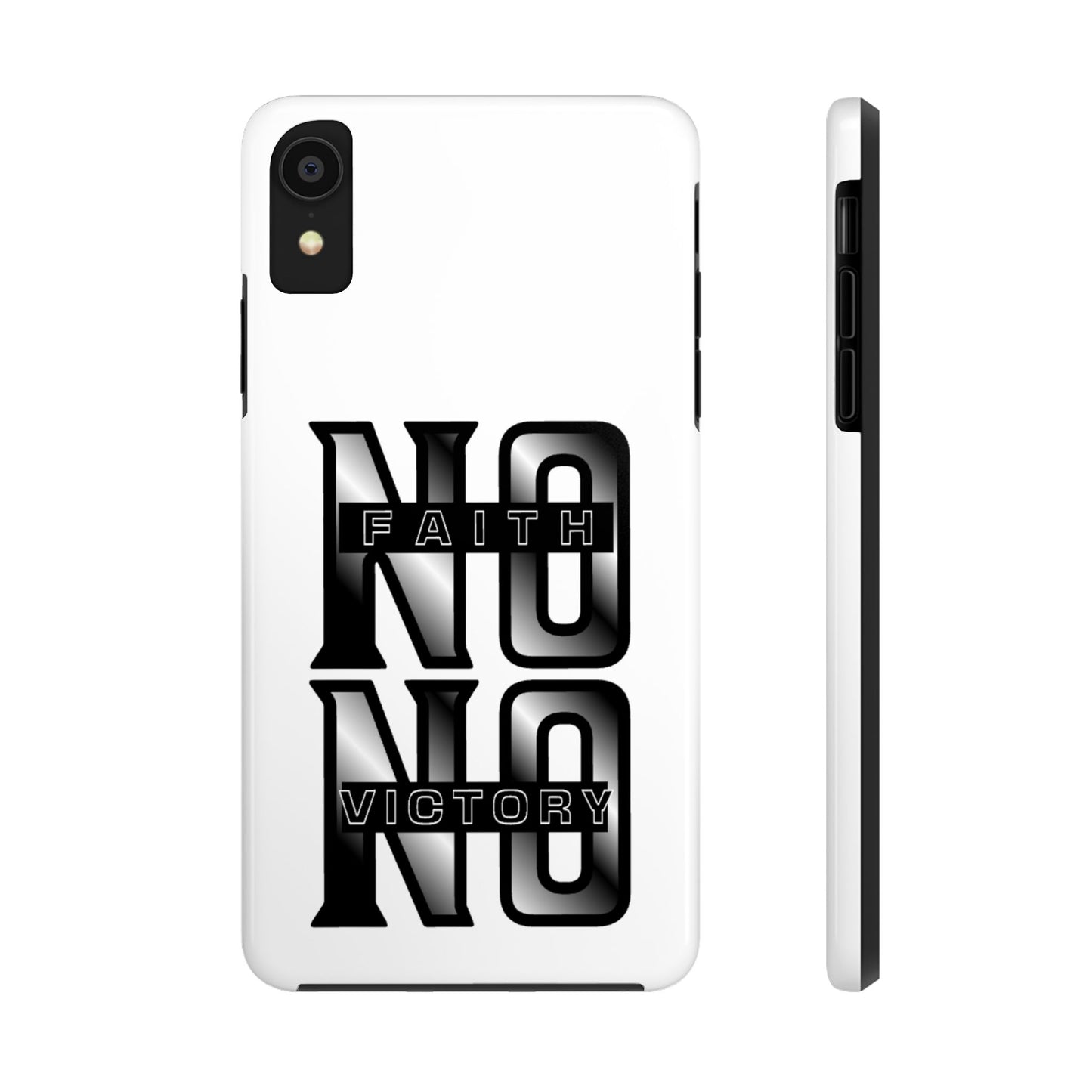 Faith No Victory Tough Phone Cases | Motivational Accessories, Unique Gift Ideas, Durable Phone Covers, Modern Design, Everyday Essentials