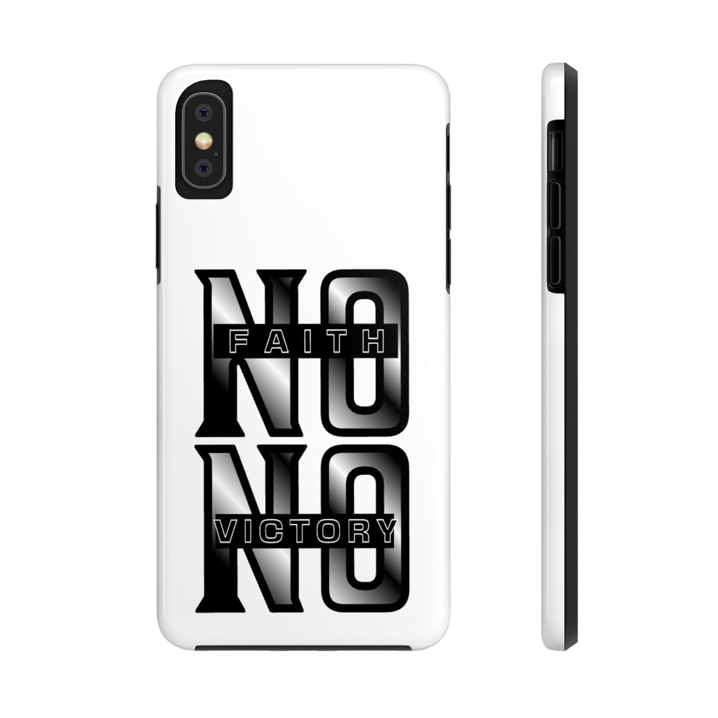 Faith No Victory Tough Phone Cases | Motivational Accessories, Unique Gift Ideas, Durable Phone Covers, Modern Design, Everyday Essentials