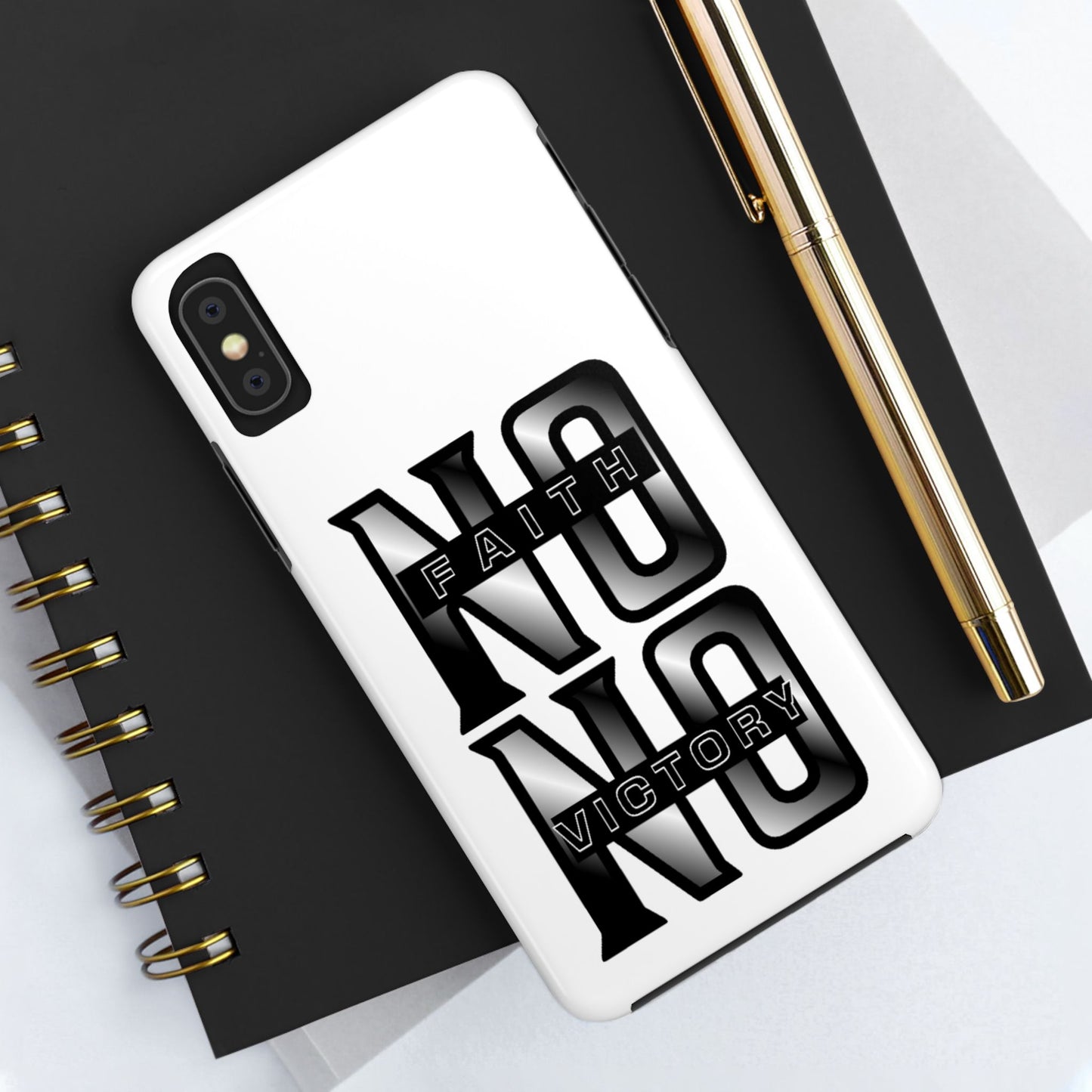 Faith No Victory Tough Phone Cases | Motivational Accessories, Unique Gift Ideas, Durable Phone Covers, Modern Design, Everyday Essentials