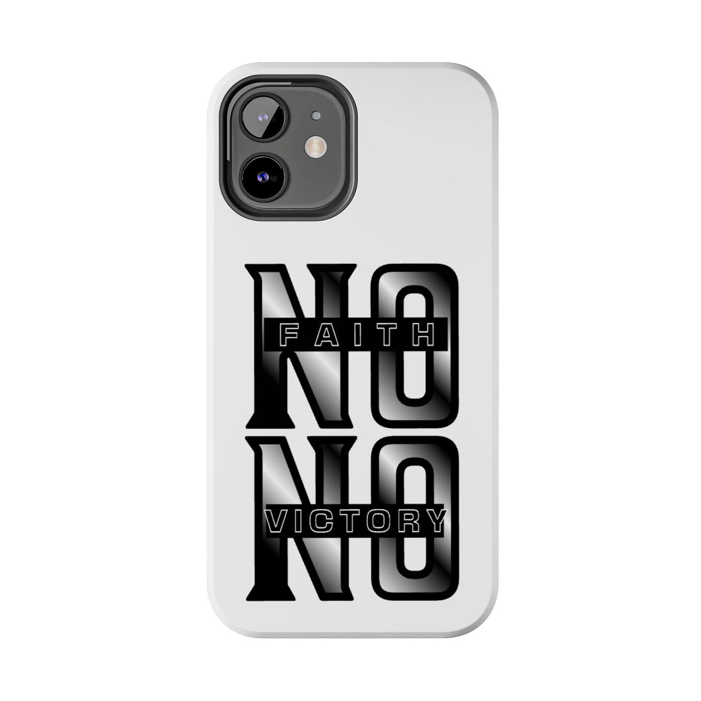 Faith No Victory Tough Phone Cases | Motivational Accessories, Unique Gift Ideas, Durable Phone Covers, Modern Design, Everyday Essentials