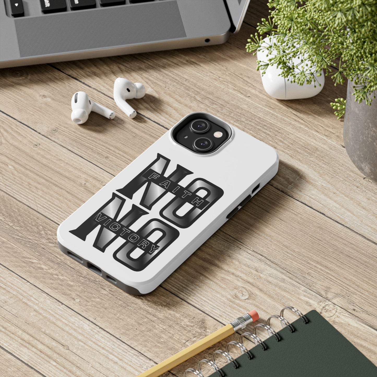 Faith No Victory Tough Phone Cases | Motivational Accessories, Unique Gift Ideas, Durable Phone Covers, Modern Design, Everyday Essentials