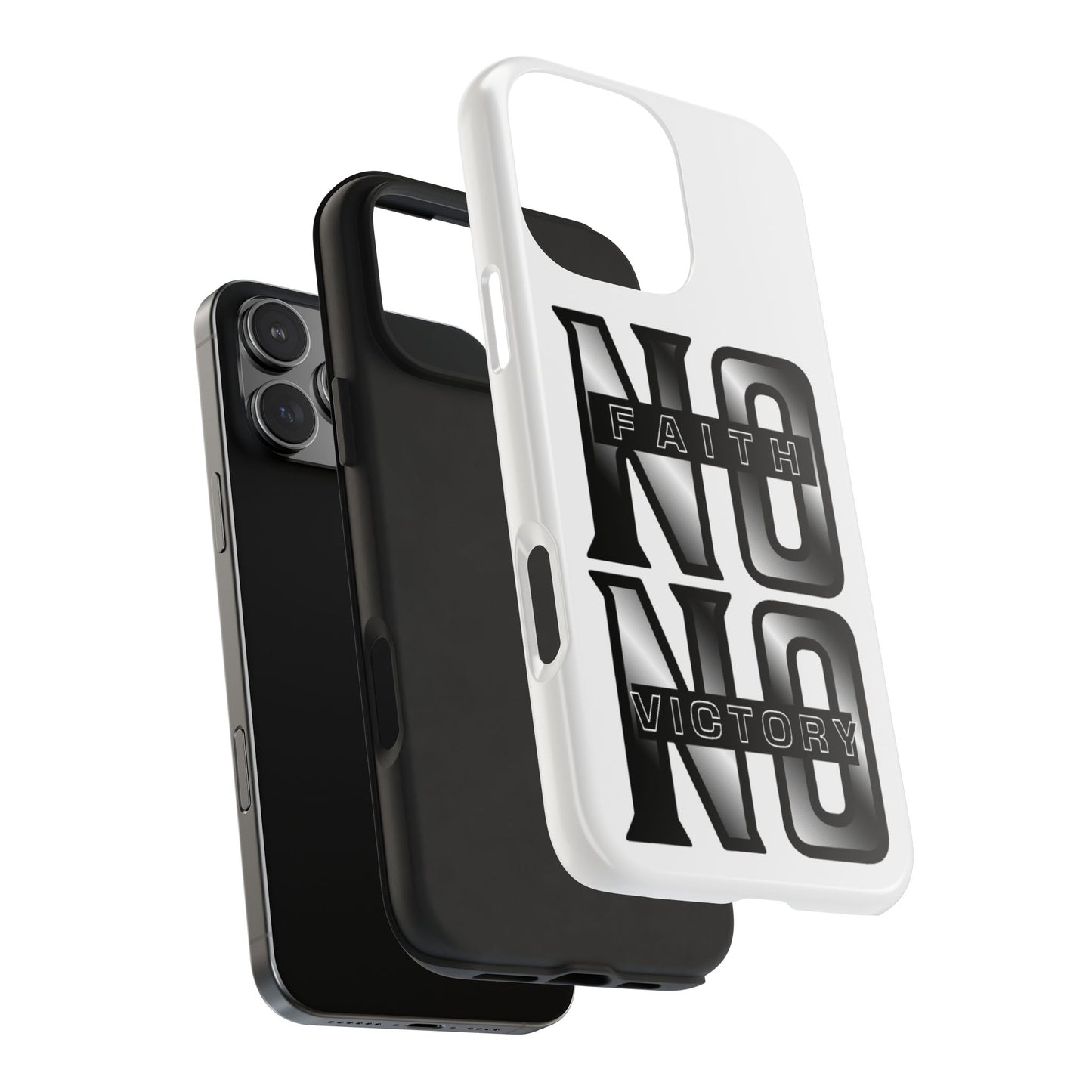Faith No Victory Tough Phone Cases | Motivational Accessories, Unique Gift Ideas, Durable Phone Covers, Modern Design, Everyday Essentials