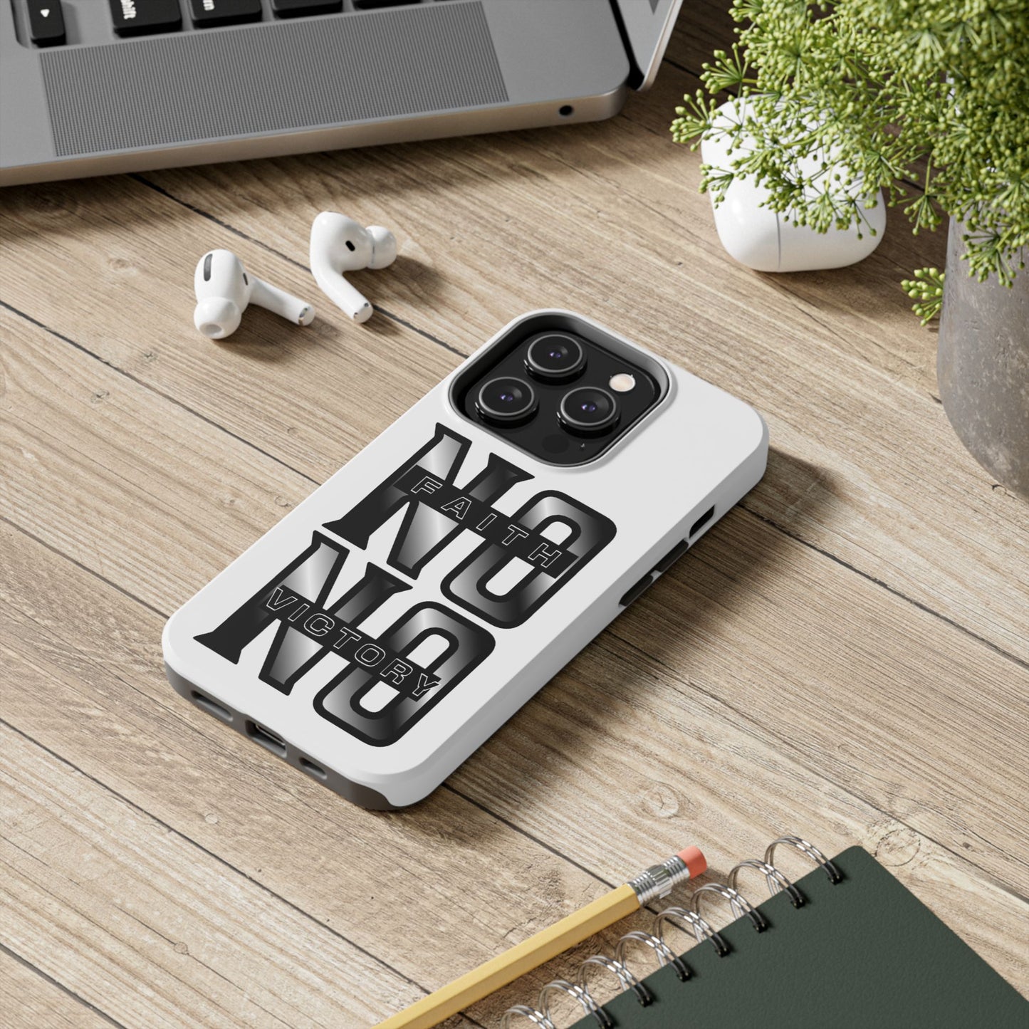 Faith No Victory Tough Phone Cases | Motivational Accessories, Unique Gift Ideas, Durable Phone Covers, Modern Design, Everyday Essentials