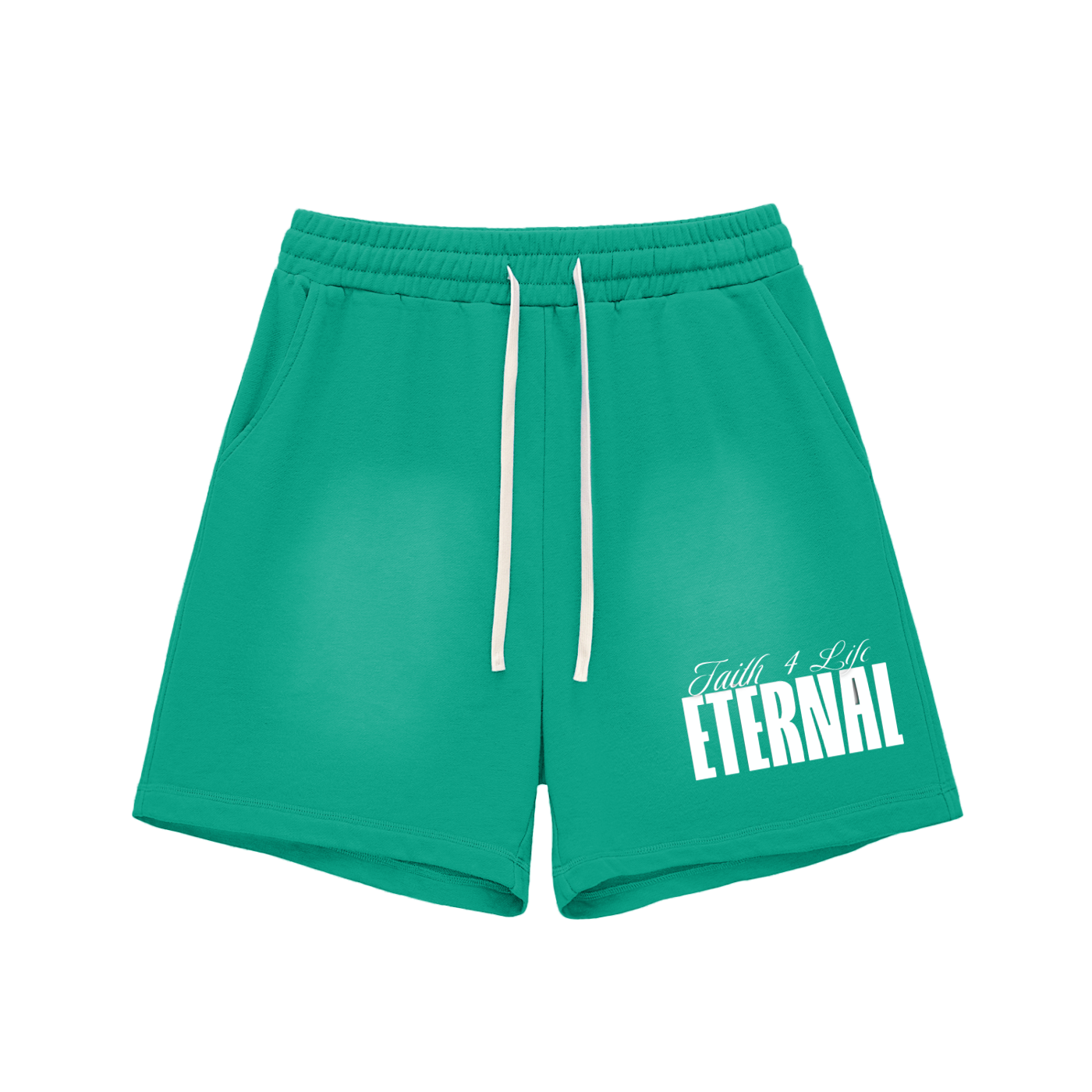 Sun Fade Raw Edge Cotton Shorts