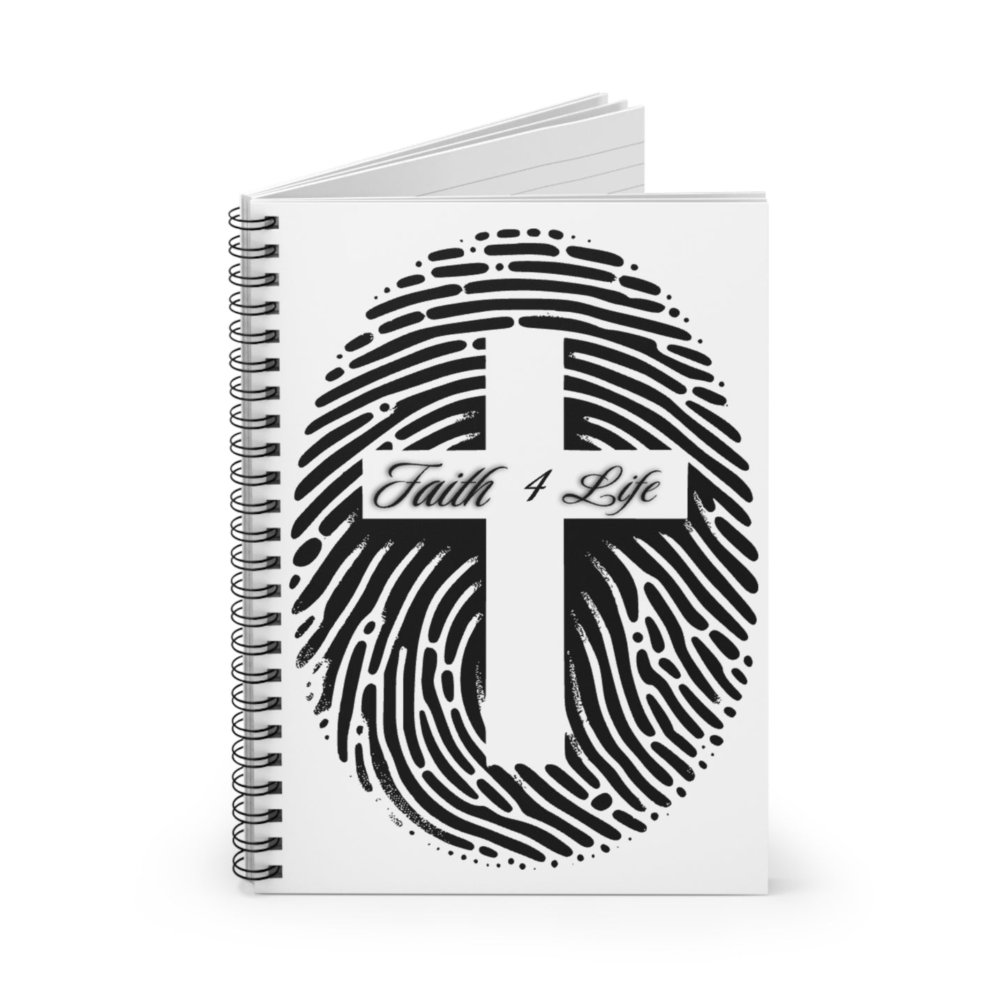 Faith 4 Life Spiral Notebook - Inspirational Journal, Christian Gift, Study Planner, Gratitude Diary, Touching Keepsake