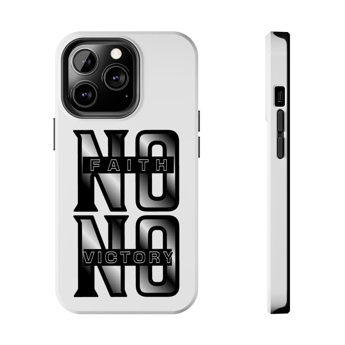 Faith No Victory Tough Phone Cases | Motivational Accessories, Unique Gift Ideas, Durable Phone Covers, Modern Design, Everyday Essentials