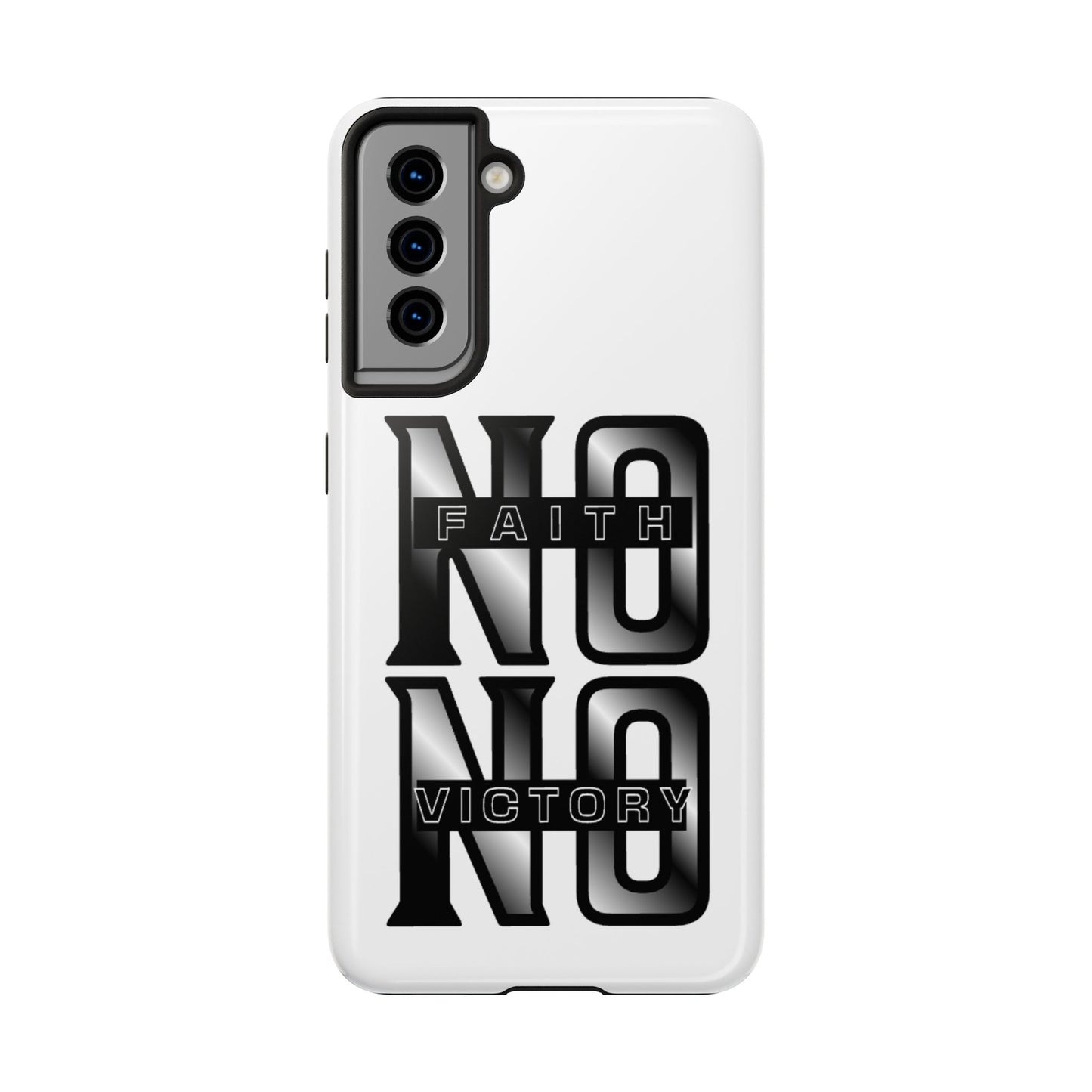 Faith No Victory Tough Phone Cases | Motivational Accessories, Unique Gift Ideas, Durable Phone Covers, Modern Design, Everyday Essentials