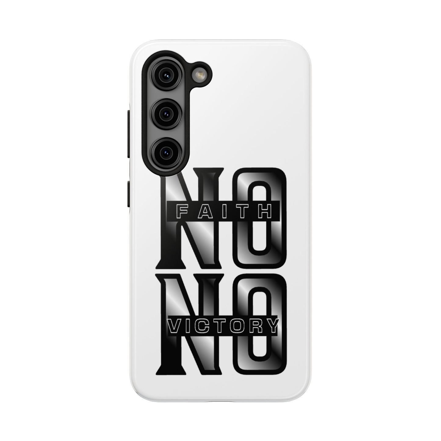 Faith No Victory Tough Phone Cases | Motivational Accessories, Unique Gift Ideas, Durable Phone Covers, Modern Design, Everyday Essentials