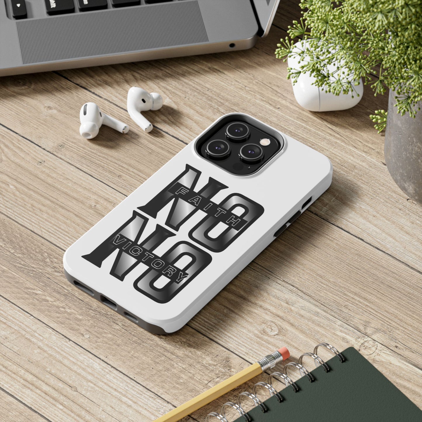 Faith No Victory Tough Phone Cases | Motivational Accessories, Unique Gift Ideas, Durable Phone Covers, Modern Design, Everyday Essentials