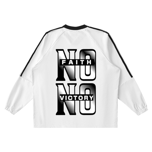 Color-Block V-Neck Long-Sleeve T-Shirt