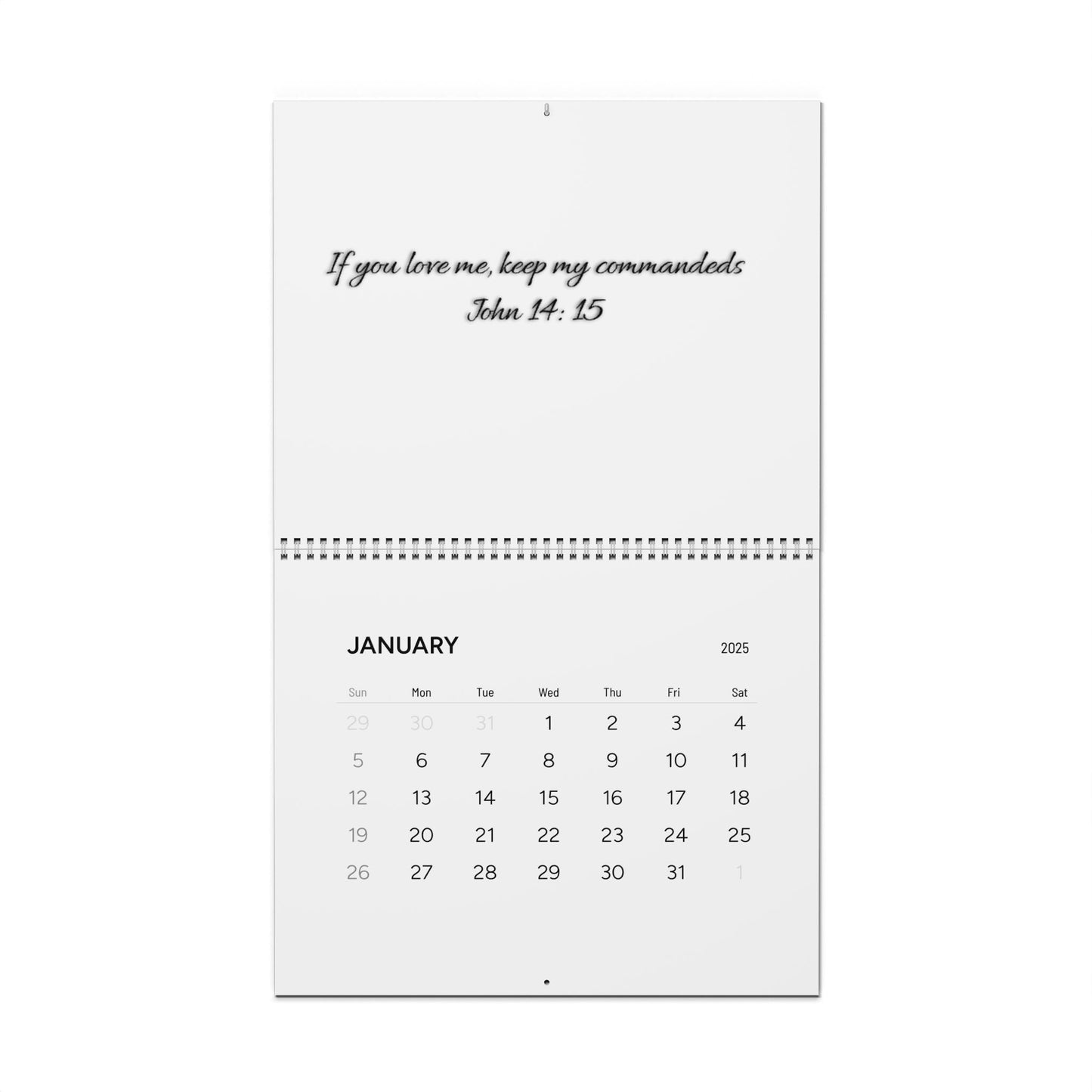 Inspirational Wall Calendar (2025) - Motivational Quotes for Daily Reflection, Desk Decor, Gift for Friends, Faith-Based Calendar