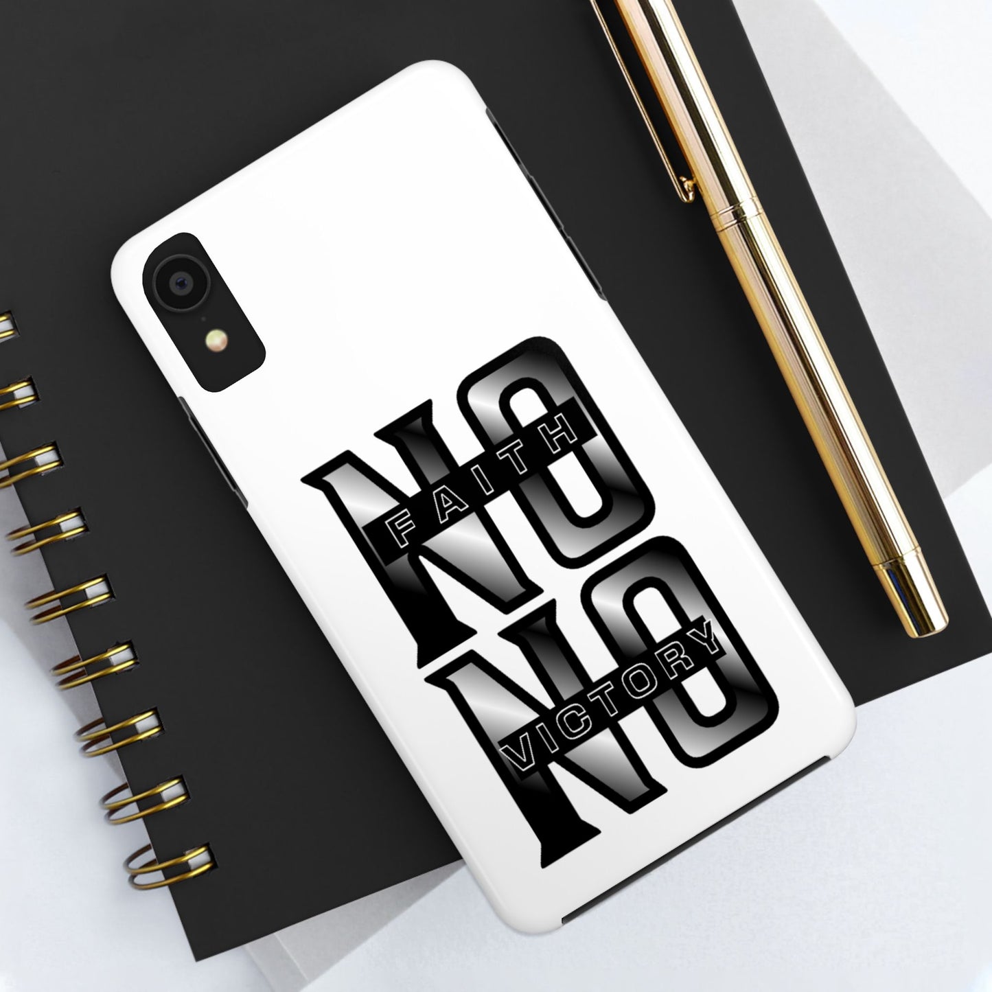 Faith No Victory Tough Phone Cases | Motivational Accessories, Unique Gift Ideas, Durable Phone Covers, Modern Design, Everyday Essentials
