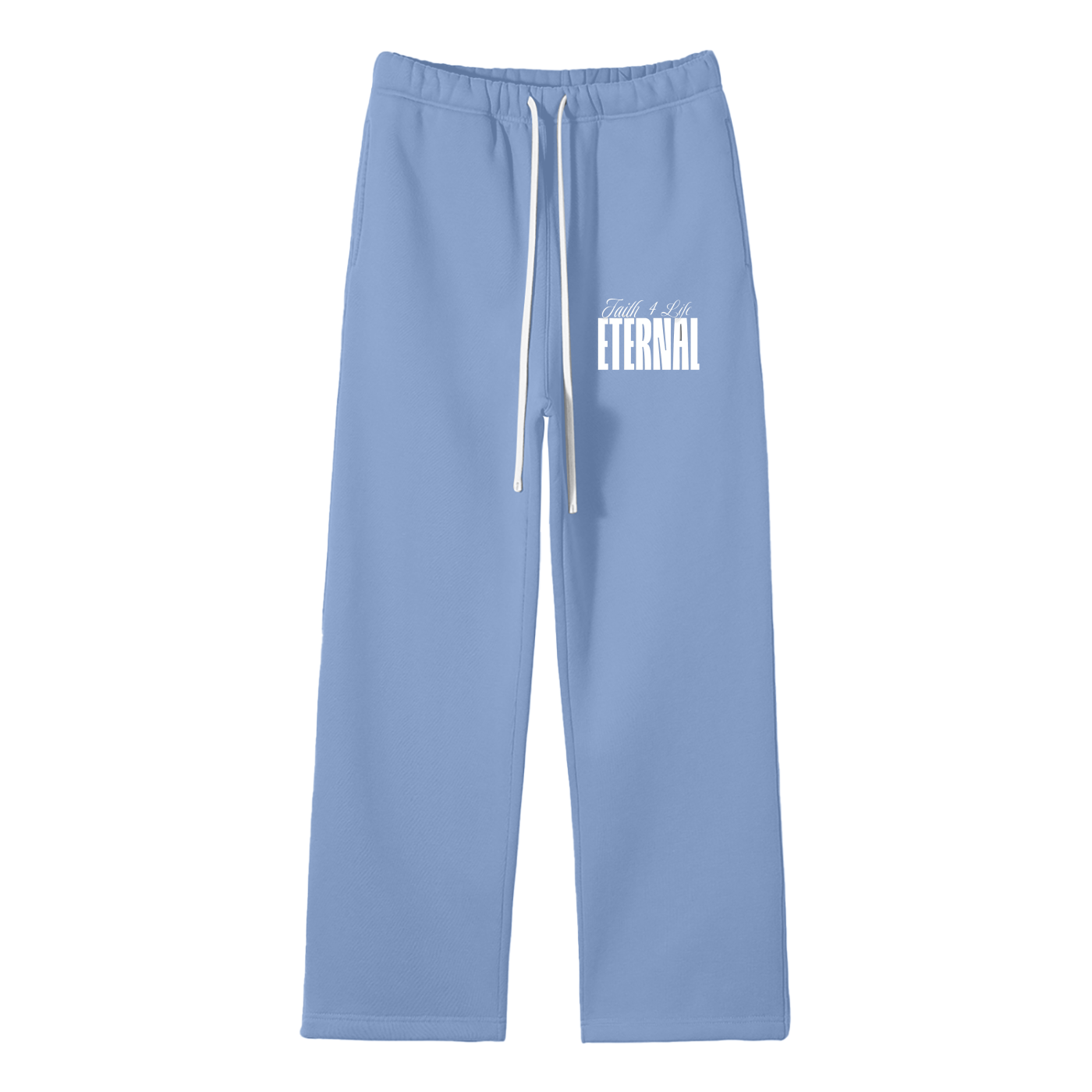 Unisex Solid Color Fleece Straight Leg Pants