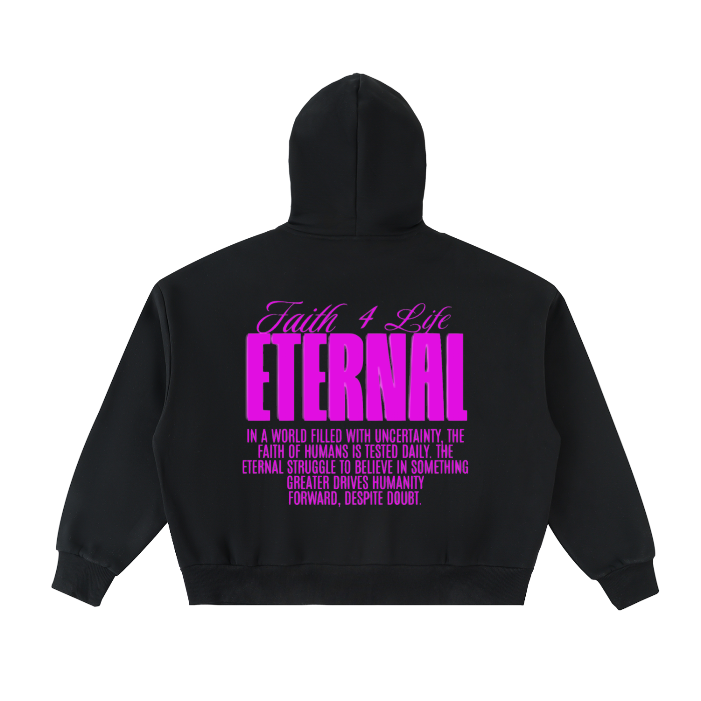 Fleeced Full-Zip Boxy Hoodie