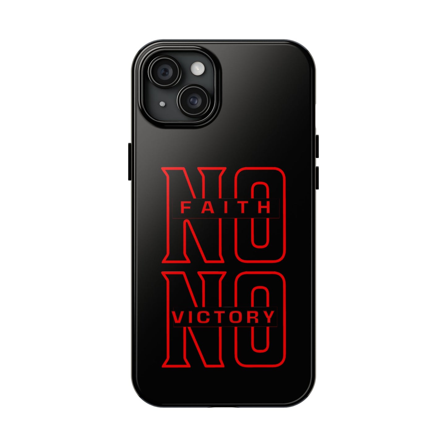 Faith Over Fear Tough Phone Cases, Durable Phone Cover, Inspirational Gift, Motivational Phone Accessory, Black Phone Case