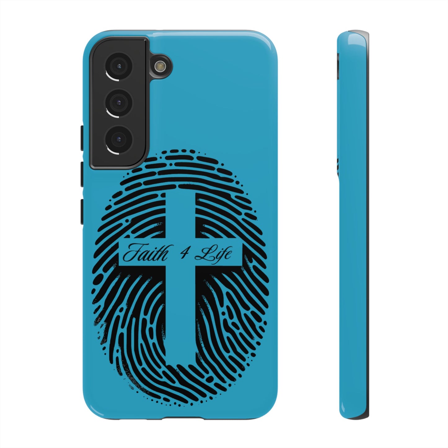 Faith-Inspired Tough Case for Phone, Cross Fingerprint Design, Durable Phone Case, Gift for Believers, Religious Accessory, Christian [...]