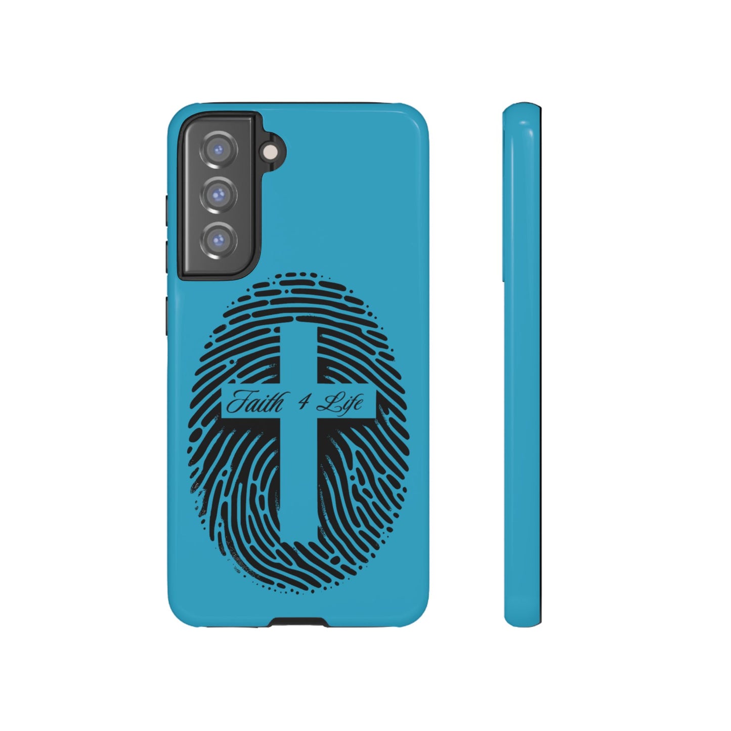 Faith-Inspired Tough Case for Phone, Cross Fingerprint Design, Durable Phone Case, Gift for Believers, Religious Accessory, Christian [...]