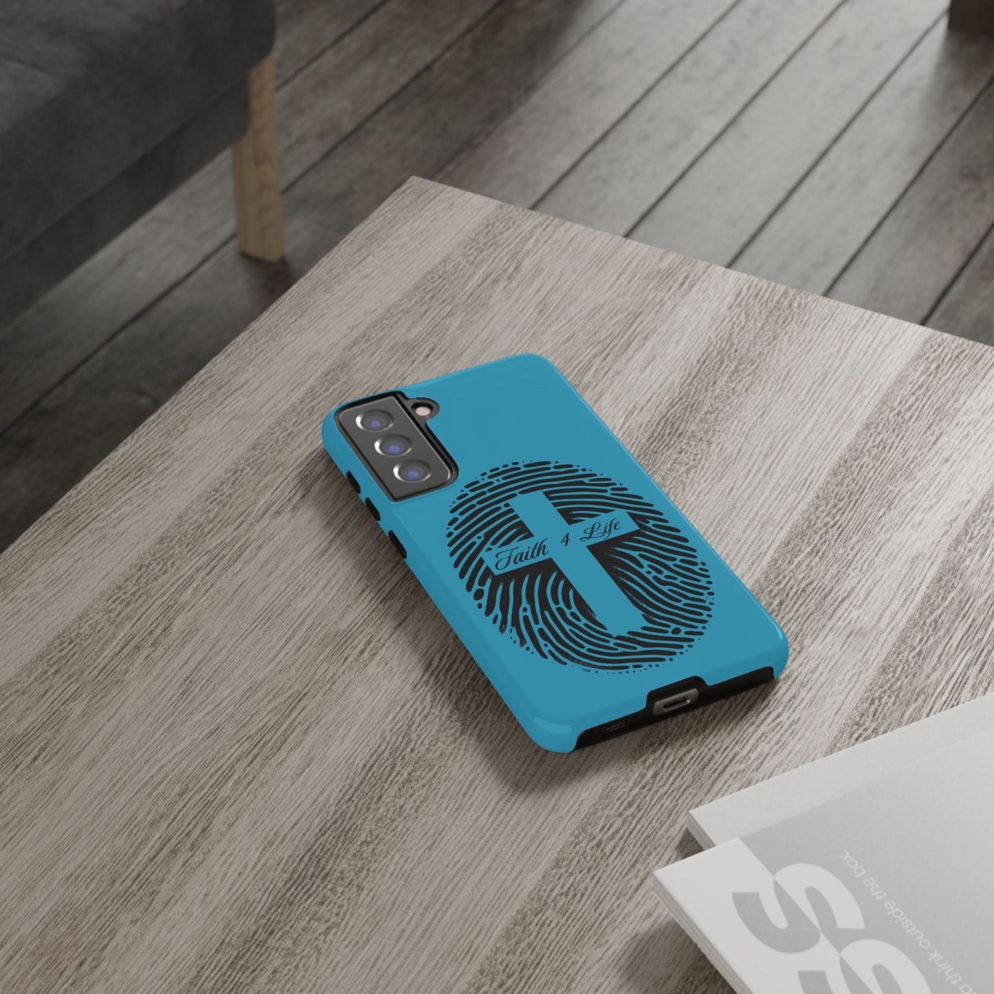 Faith-Inspired Tough Case for Phone, Cross Fingerprint Design, Durable Phone Case, Gift for Believers, Religious Accessory, Christian [...]