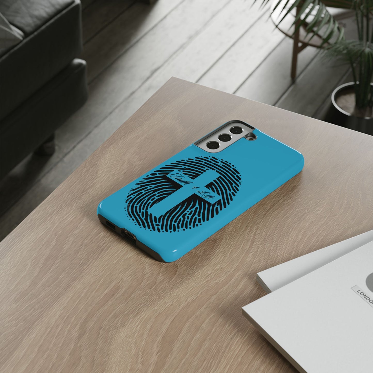 Faith-Inspired Tough Case for Phone, Cross Fingerprint Design, Durable Phone Case, Gift for Believers, Religious Accessory, Christian [...]