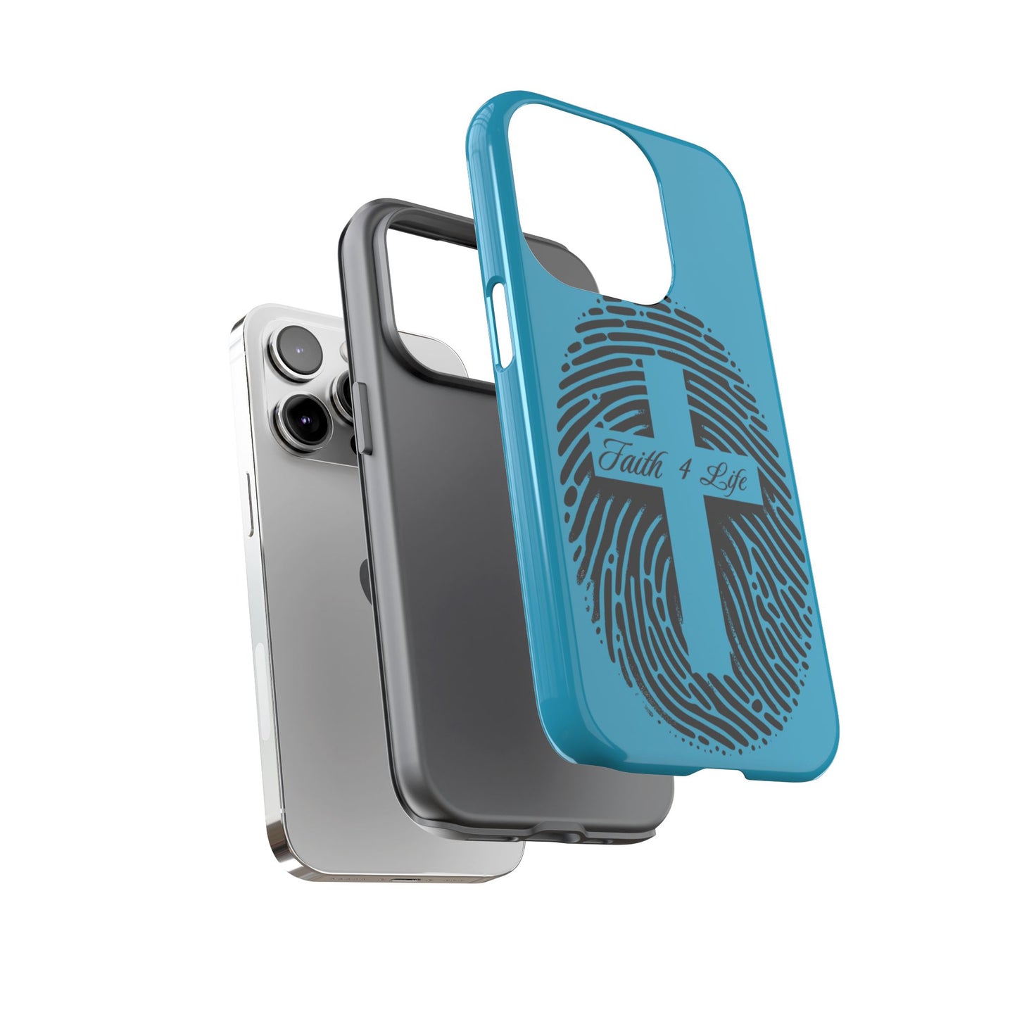 Faith-Inspired Tough Case for Phone, Cross Fingerprint Design, Durable Phone Case, Gift for Believers, Religious Accessory, Christian [...]