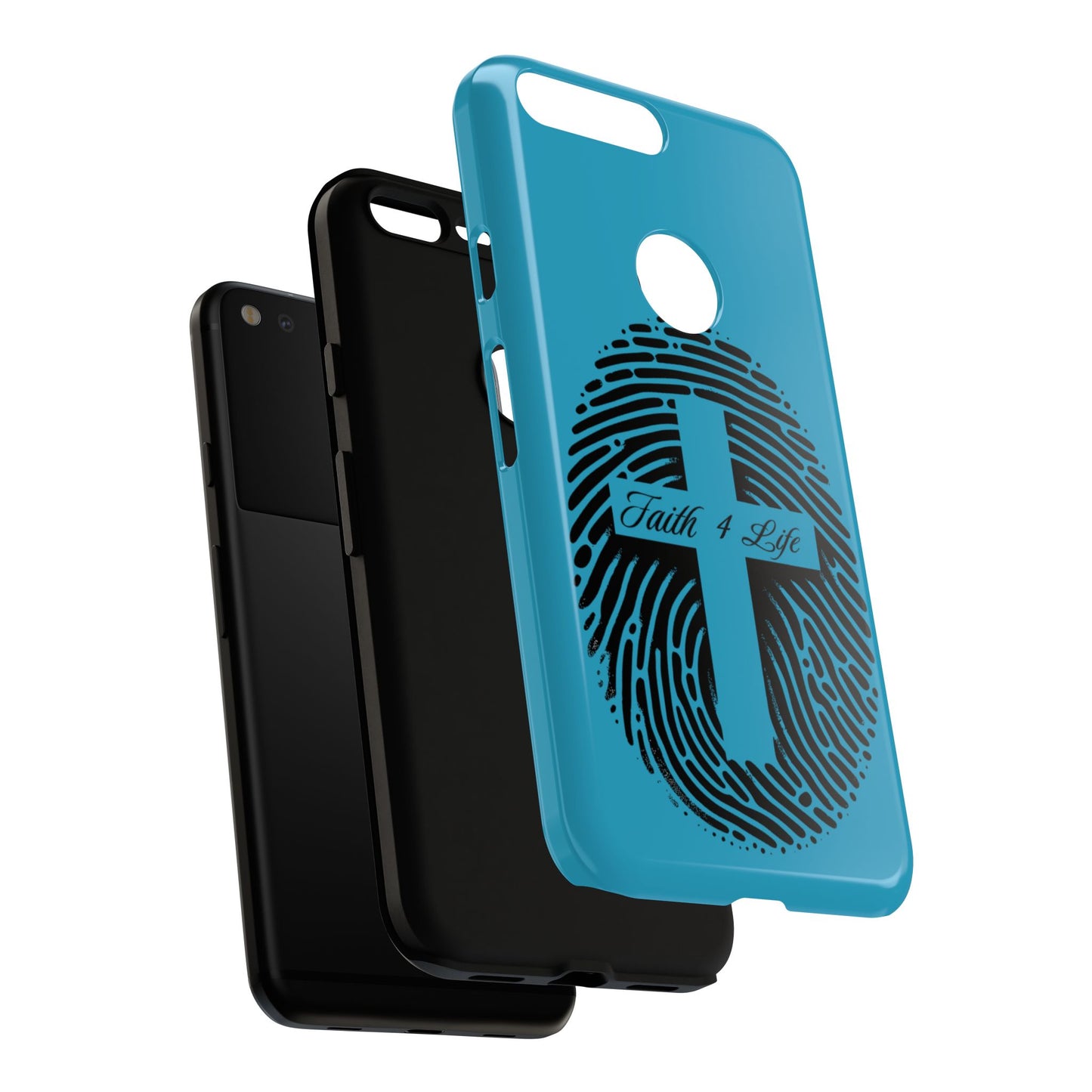 Faith-Inspired Tough Case for Phone, Cross Fingerprint Design, Durable Phone Case, Gift for Believers, Religious Accessory, Christian [...]
