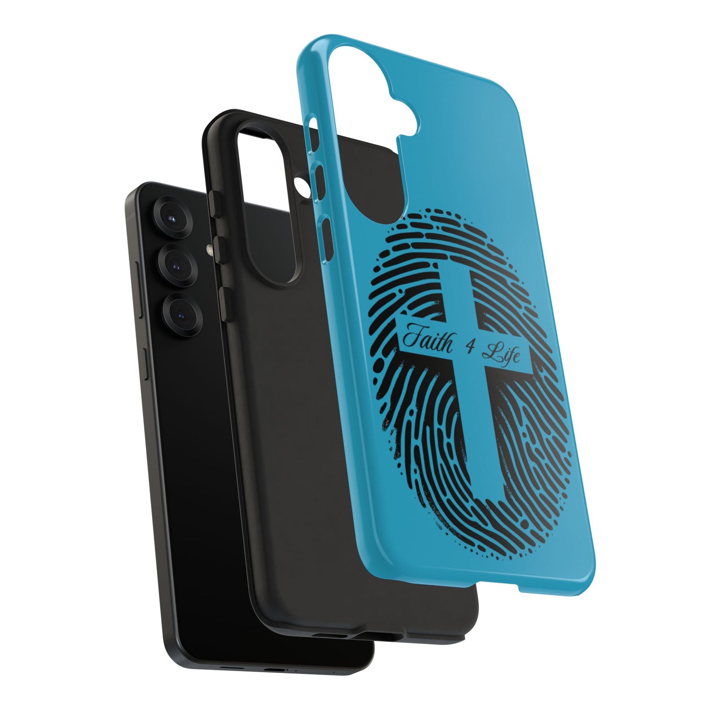 Faith-Inspired Tough Case for Phone, Cross Fingerprint Design, Durable Phone Case, Gift for Believers, Religious Accessory, Christian [...]