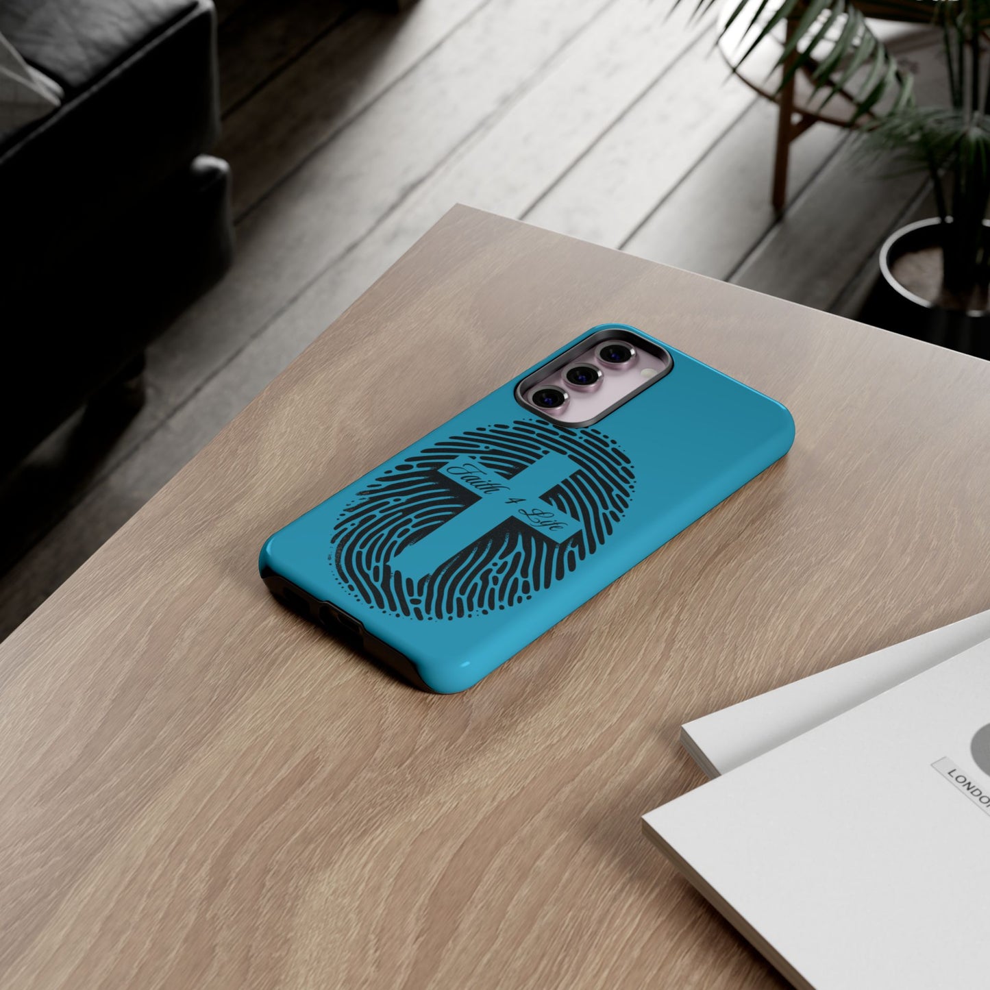 Faith-Inspired Tough Case for Phone, Cross Fingerprint Design, Durable Phone Case, Gift for Believers, Religious Accessory, Christian [...]