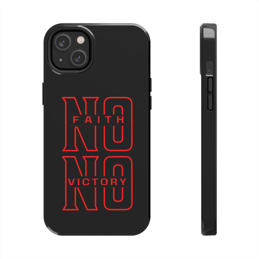 Faith Over Fear Tough Phone Cases, Durable Phone Cover, Inspirational Gift, Motivational Phone Accessory, Black Phone Case