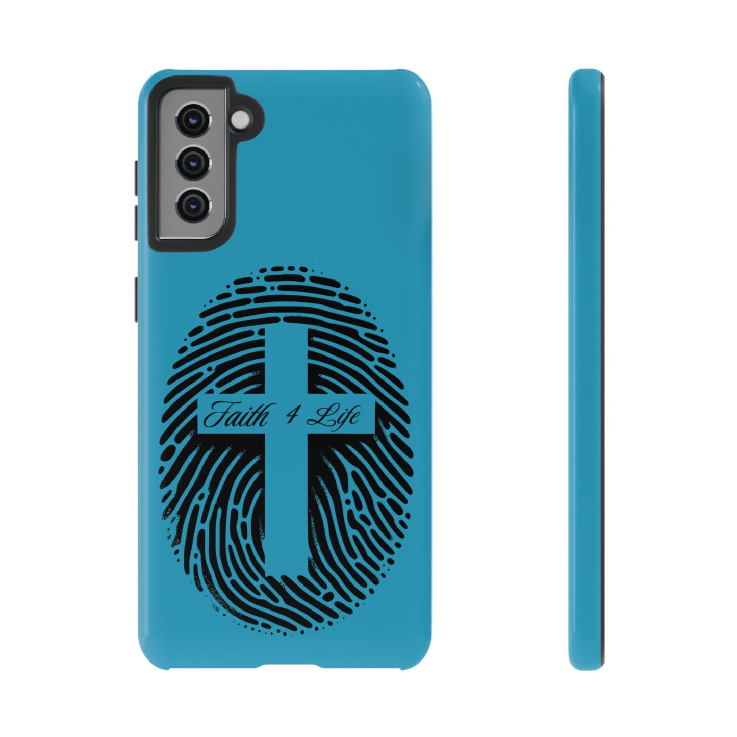 Faith-Inspired Tough Case for Phone, Cross Fingerprint Design, Durable Phone Case, Gift for Believers, Religious Accessory, Christian [...]
