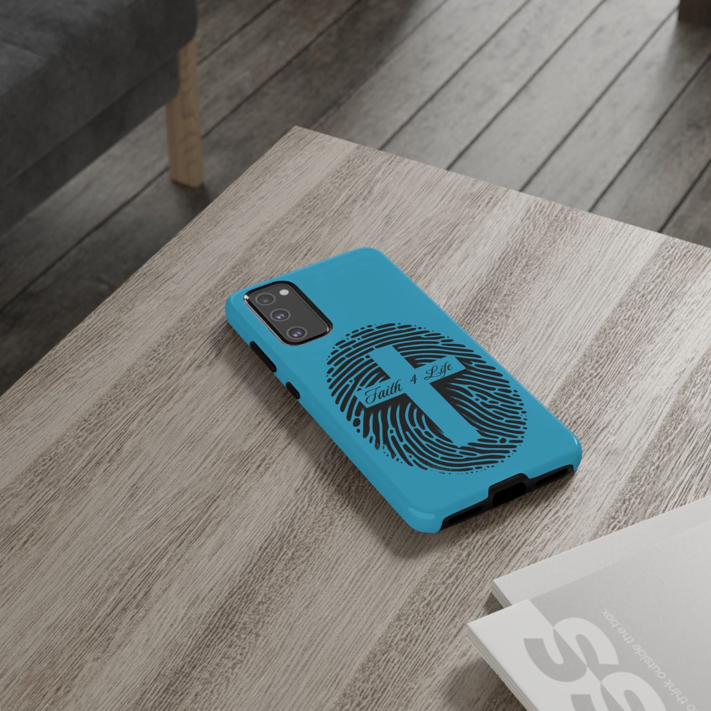 Faith-Inspired Tough Case for Phone, Cross Fingerprint Design, Durable Phone Case, Gift for Believers, Religious Accessory, Christian [...]