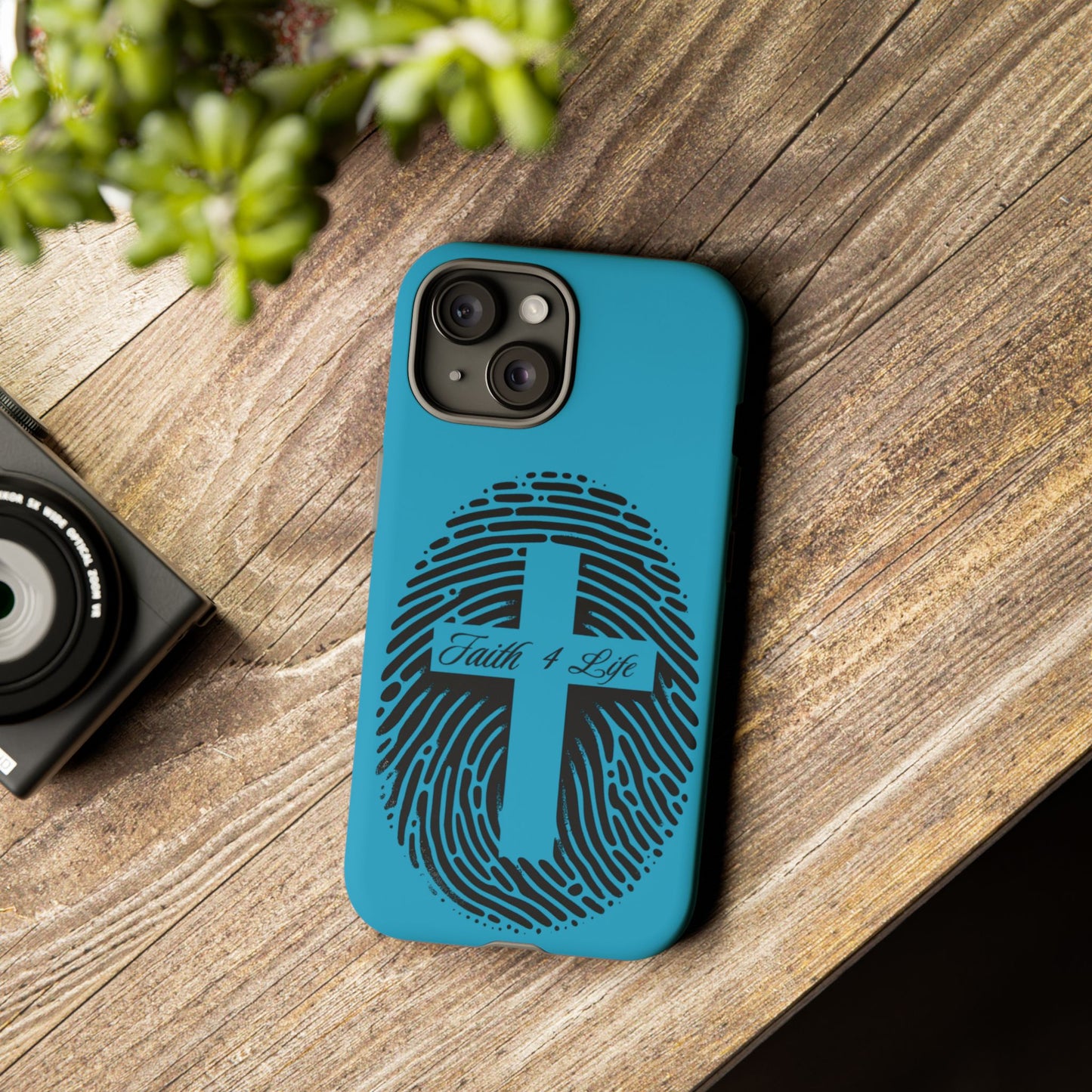 Faith-Inspired Tough Case for Phone, Cross Fingerprint Design, Durable Phone Case, Gift for Believers, Religious Accessory, Christian [...]