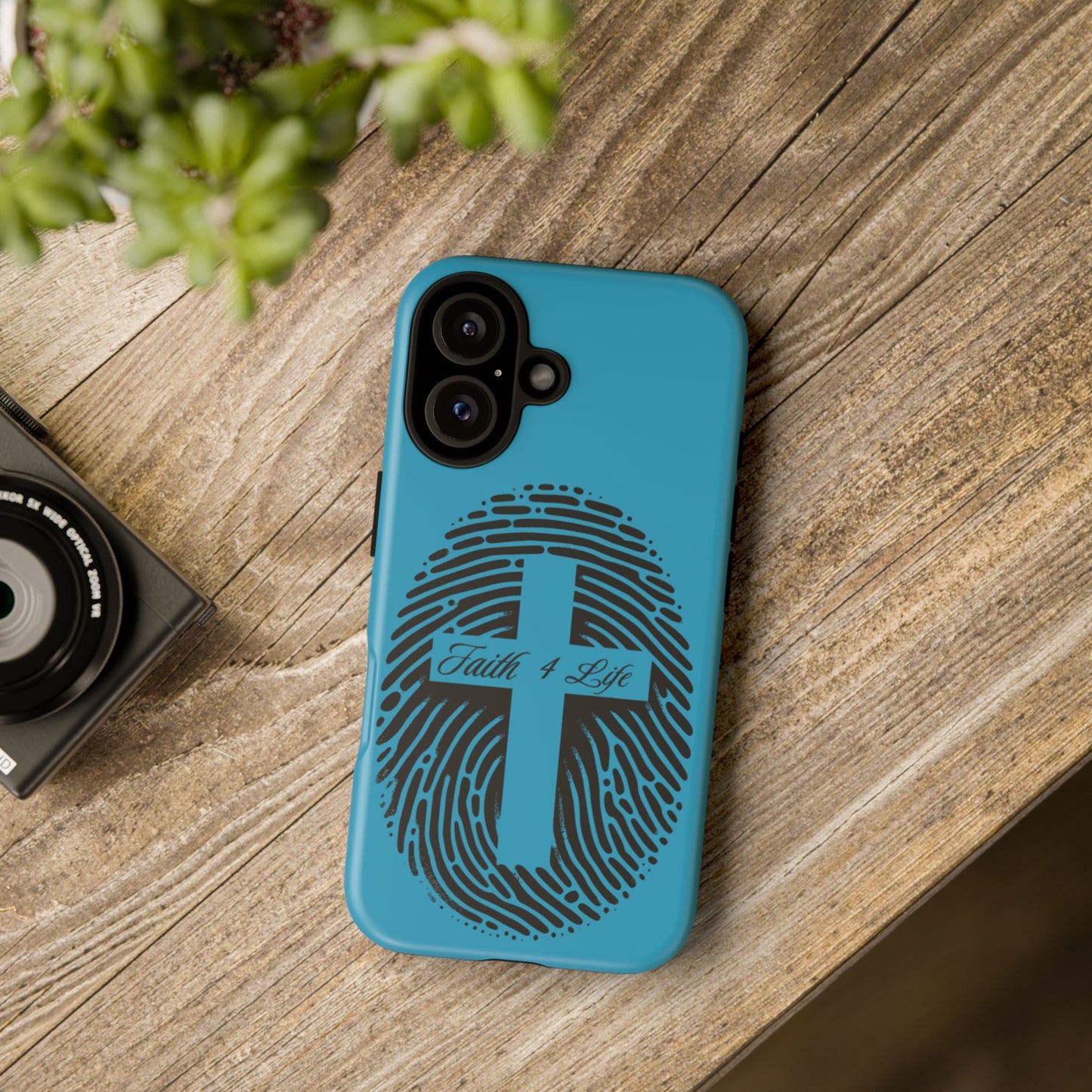 Faith-Inspired Tough Case for Phone, Cross Fingerprint Design, Durable Phone Case, Gift for Believers, Religious Accessory, Christian [...]