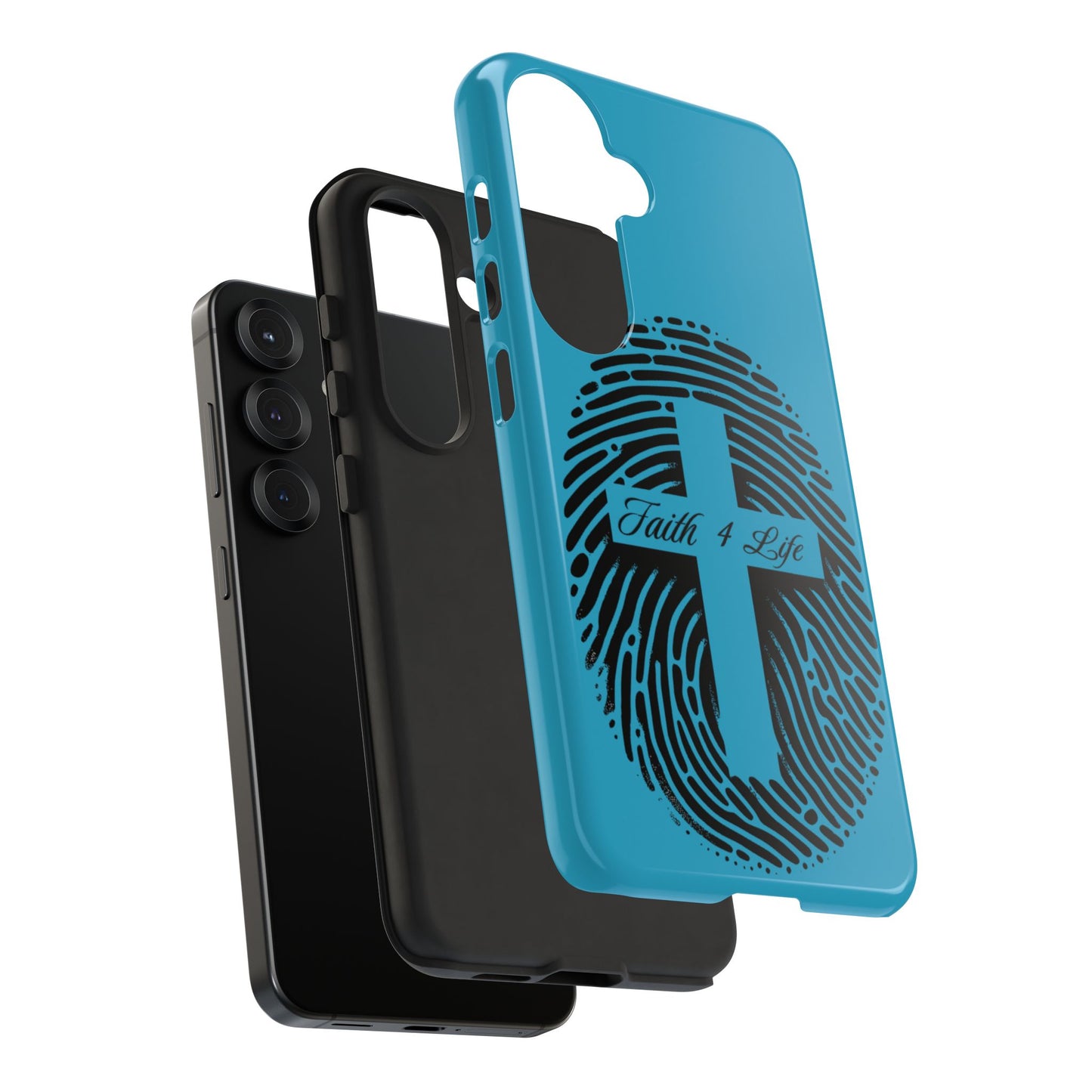 Faith-Inspired Tough Case for Phone, Cross Fingerprint Design, Durable Phone Case, Gift for Believers, Religious Accessory, Christian [...]