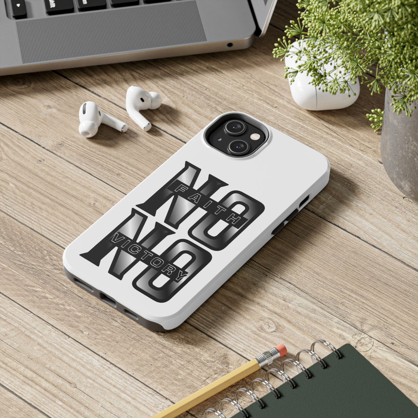 Faith No Victory Tough Phone Cases | Motivational Accessories, Unique Gift Ideas, Durable Phone Covers, Modern Design, Everyday Essentials