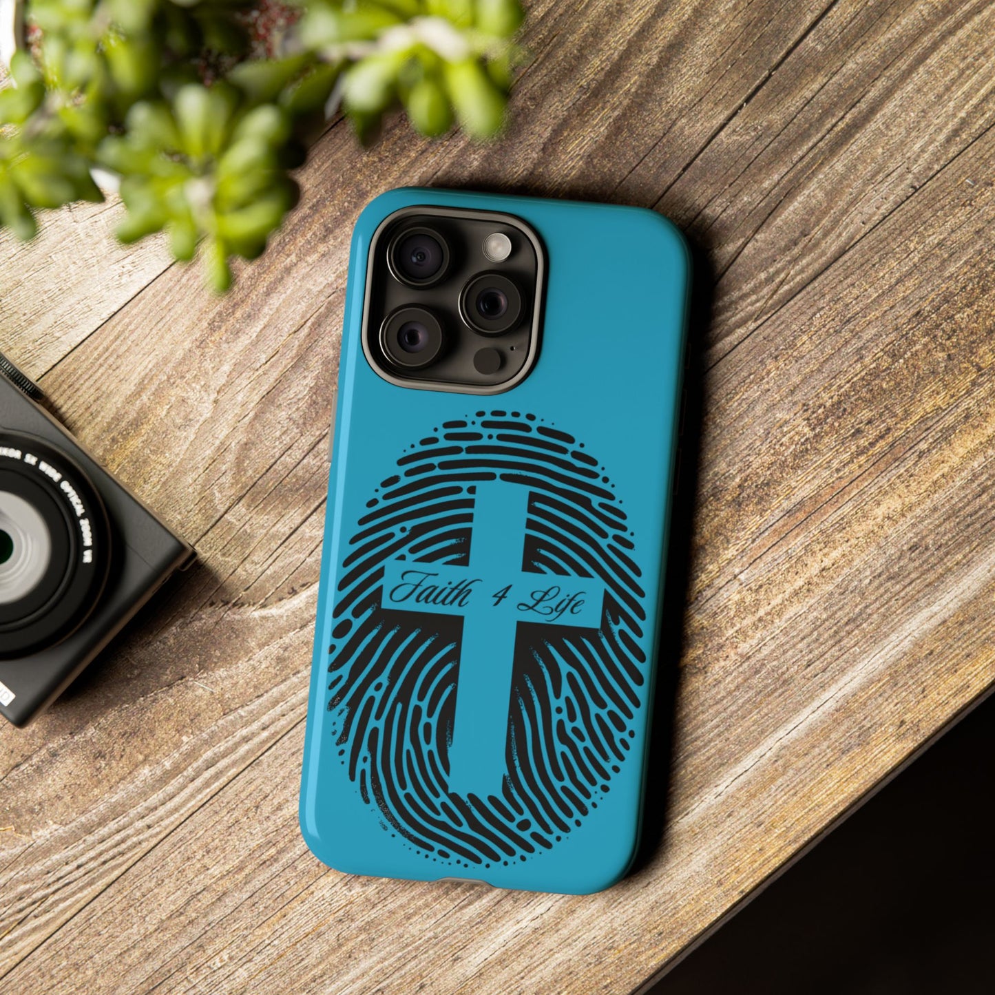 Faith-Inspired Tough Case for Phone, Cross Fingerprint Design, Durable Phone Case, Gift for Believers, Religious Accessory, Christian [...]