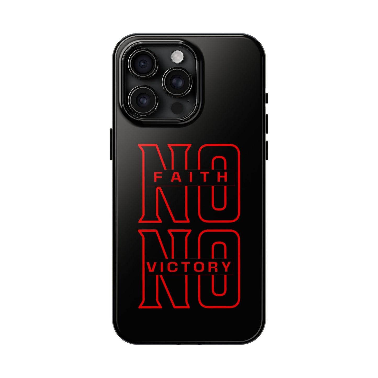 Faith Over Fear Tough Phone Cases, Durable Phone Cover, Inspirational Gift, Motivational Phone Accessory, Black Phone Case