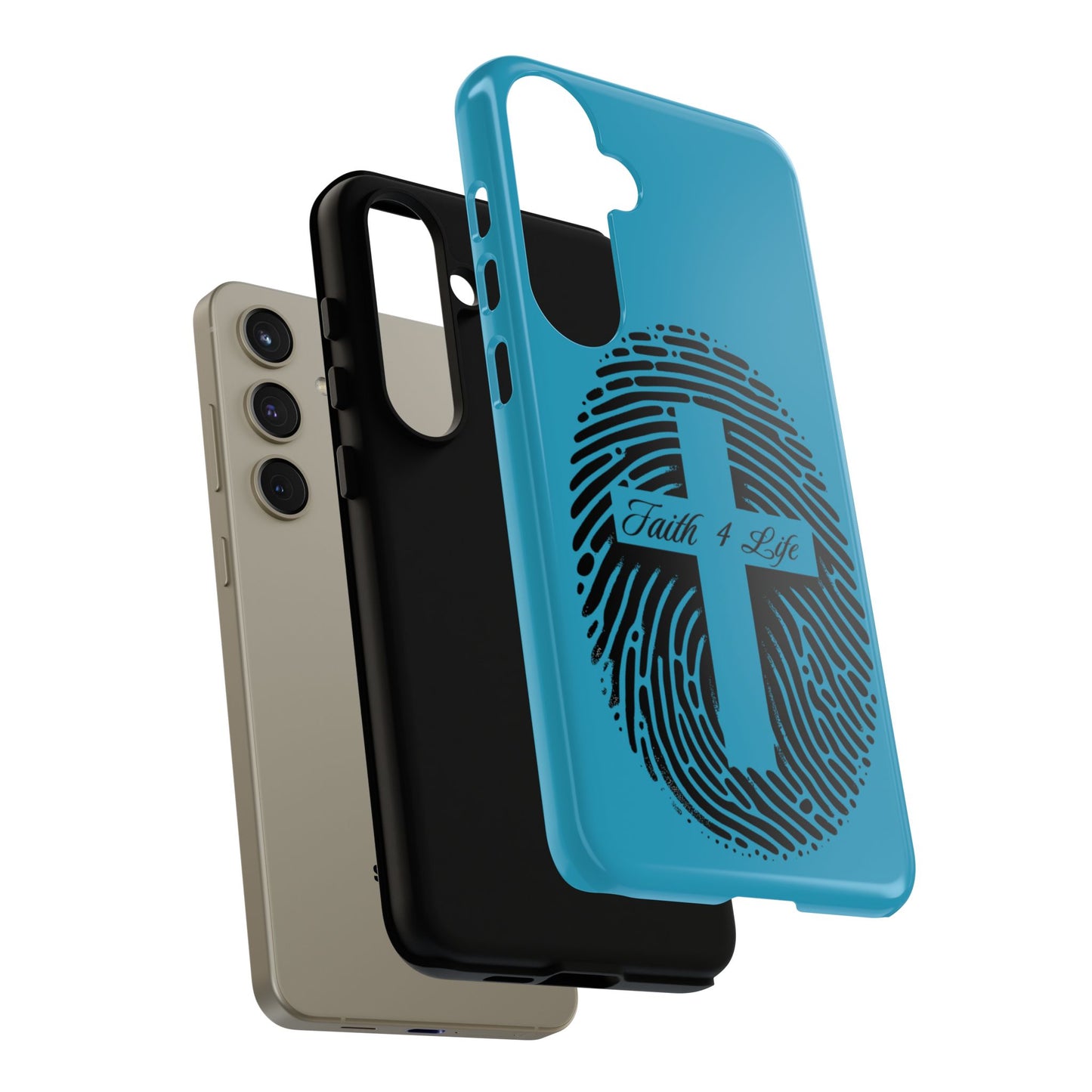 Faith-Inspired Tough Case for Phone, Cross Fingerprint Design, Durable Phone Case, Gift for Believers, Religious Accessory, Christian [...]