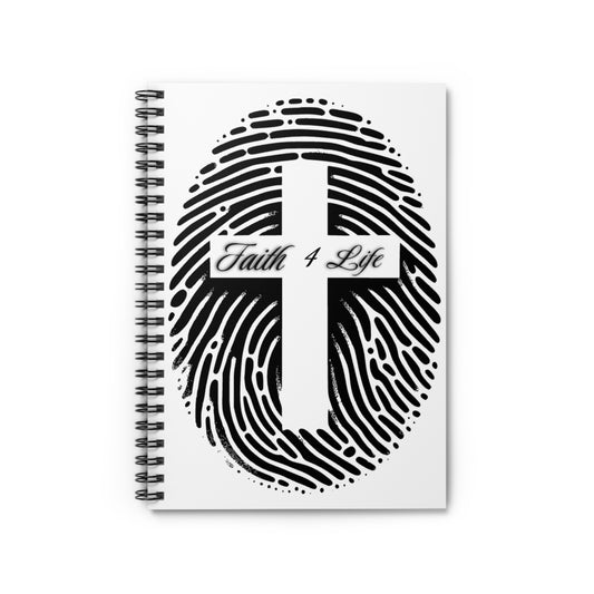 Faith 4 Life Spiral Notebook - Inspirational Journal, Christian Gift, Study Planner, Gratitude Diary, Touching Keepsake