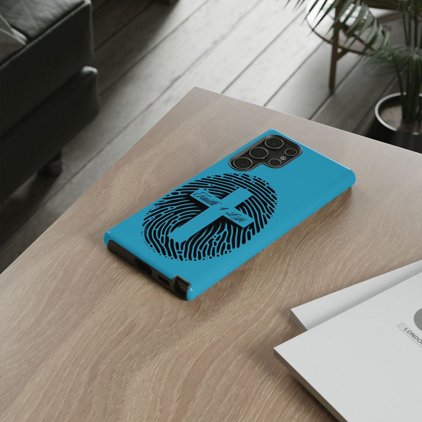 Faith-Inspired Tough Case for Phone, Cross Fingerprint Design, Durable Phone Case, Gift for Believers, Religious Accessory, Christian [...]