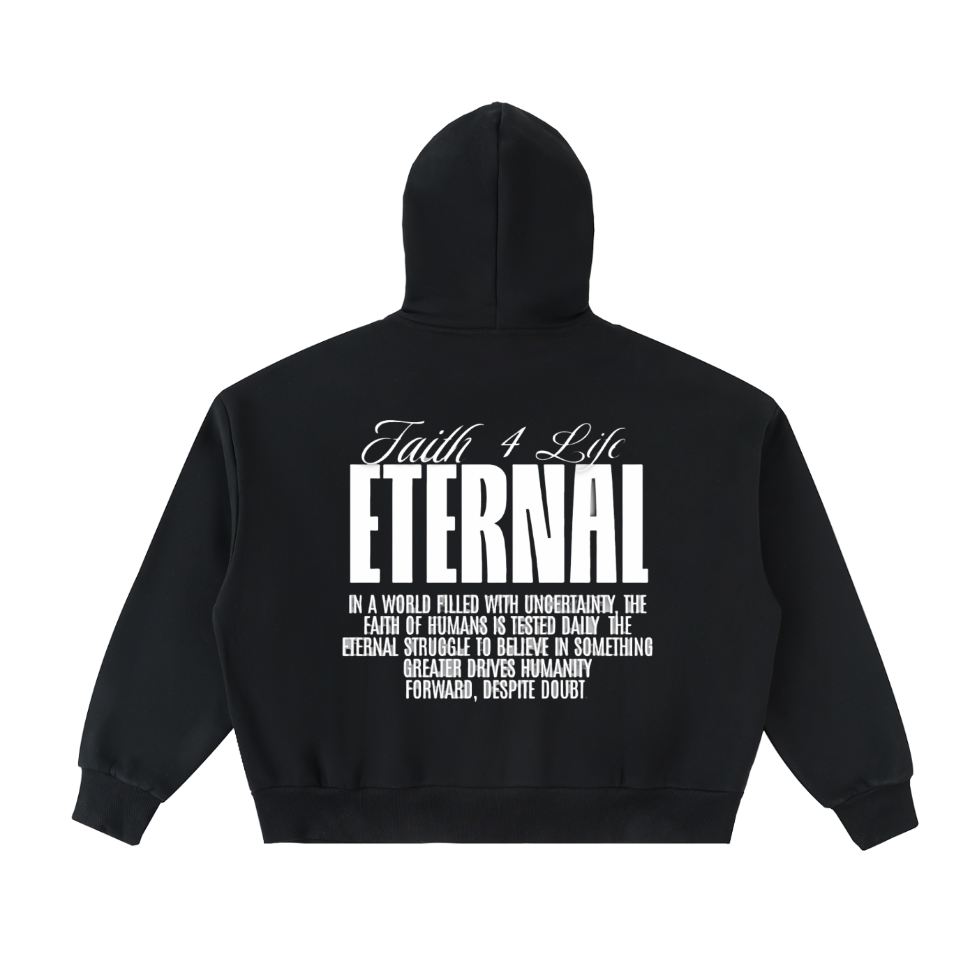 Fleeced Full-Zip Boxy Hoodie