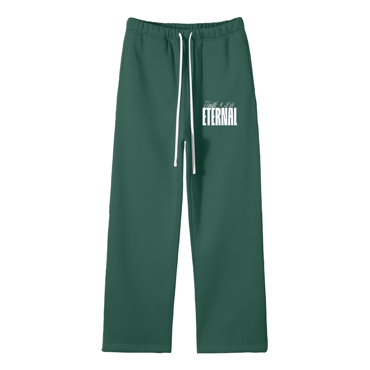 Unisex Solid Color Fleece Straight Leg Pants