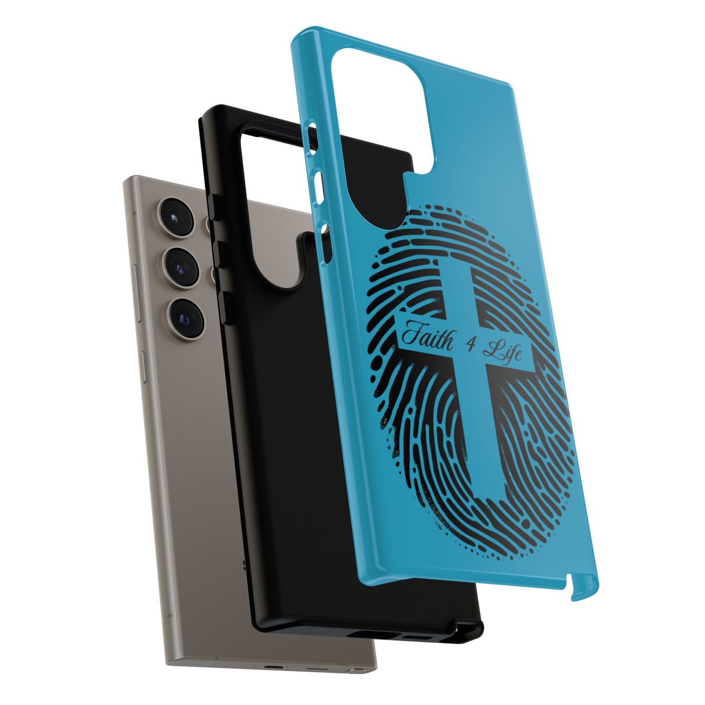 Faith-Inspired Tough Case for Phone, Cross Fingerprint Design, Durable Phone Case, Gift for Believers, Religious Accessory, Christian [...]