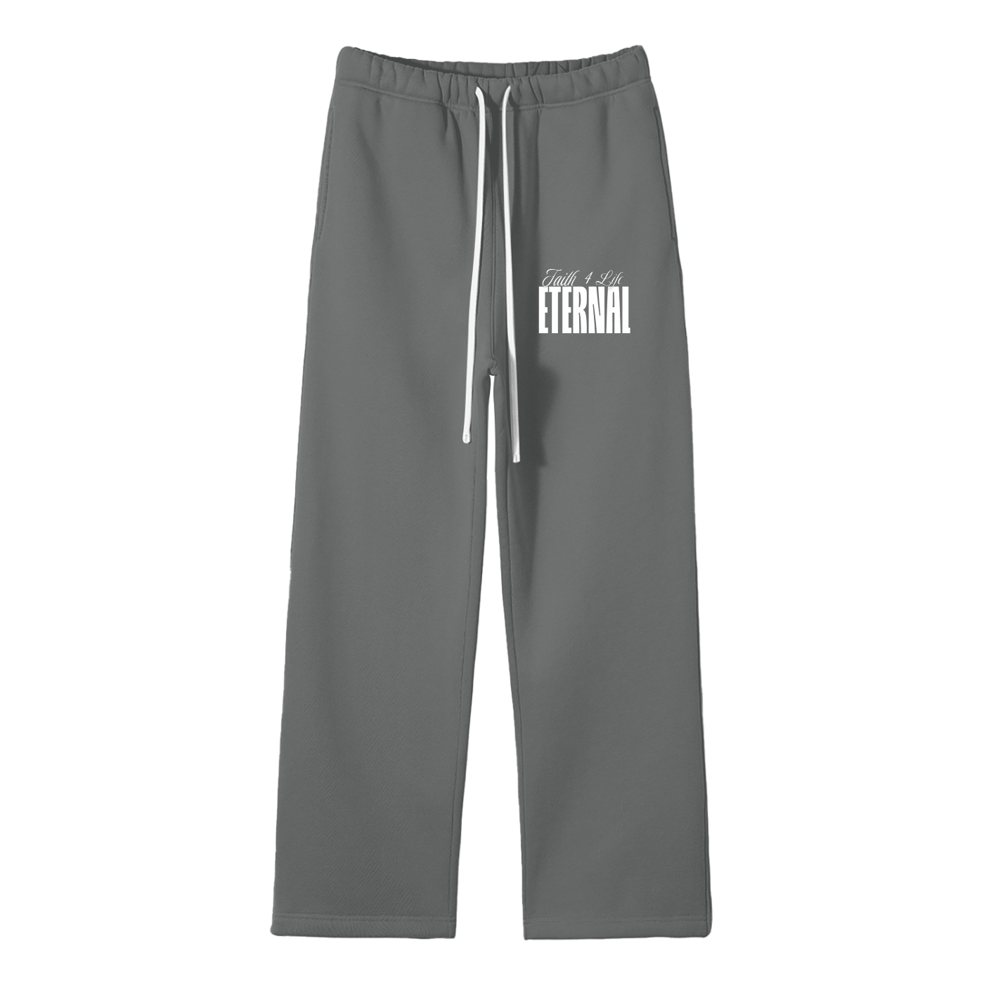 Unisex Solid Color Fleece Straight Leg Pants